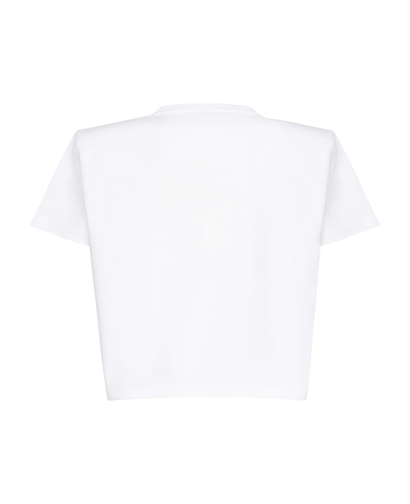 Magda Butrym Cropped T-shirt With Crochet Bra - White