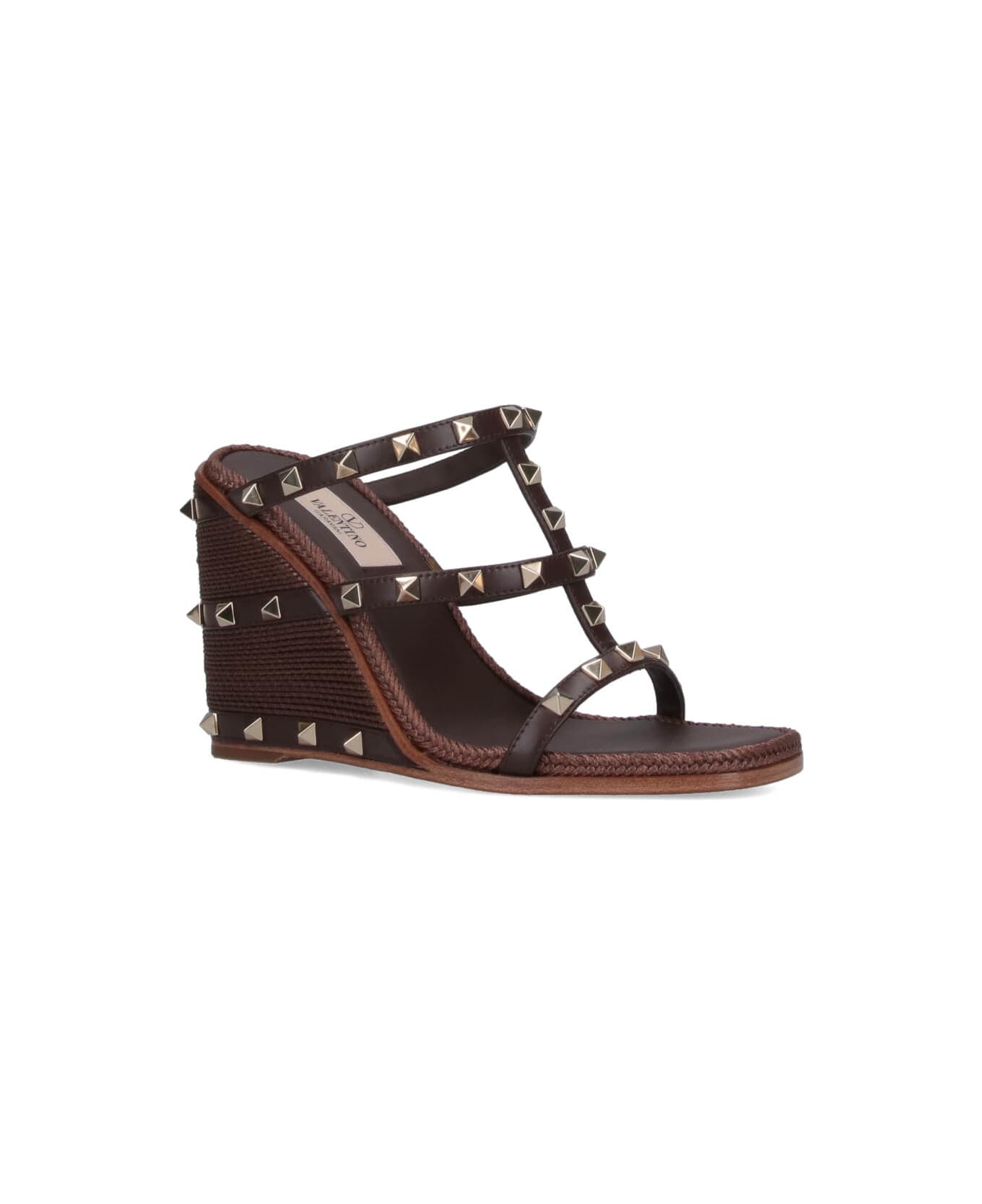 Valentino Garavani Wedges "rockstud 80" - Brown