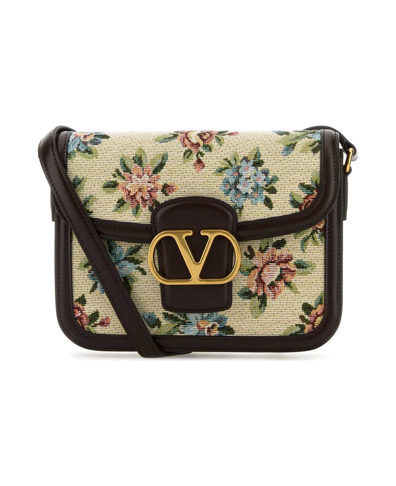 Valentino Garavani Embroidered Fabric 9to5 Crossbody Bag - MULTICOLOROAKBROWN