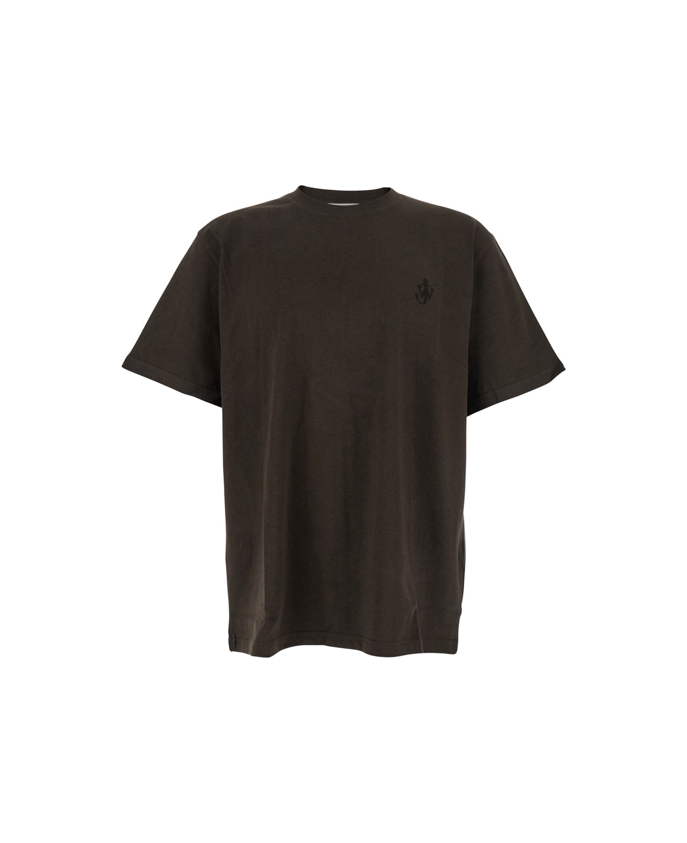 J.W. Anderson Chocolate Cotton T-shirt - DARK BROWN MELANGE