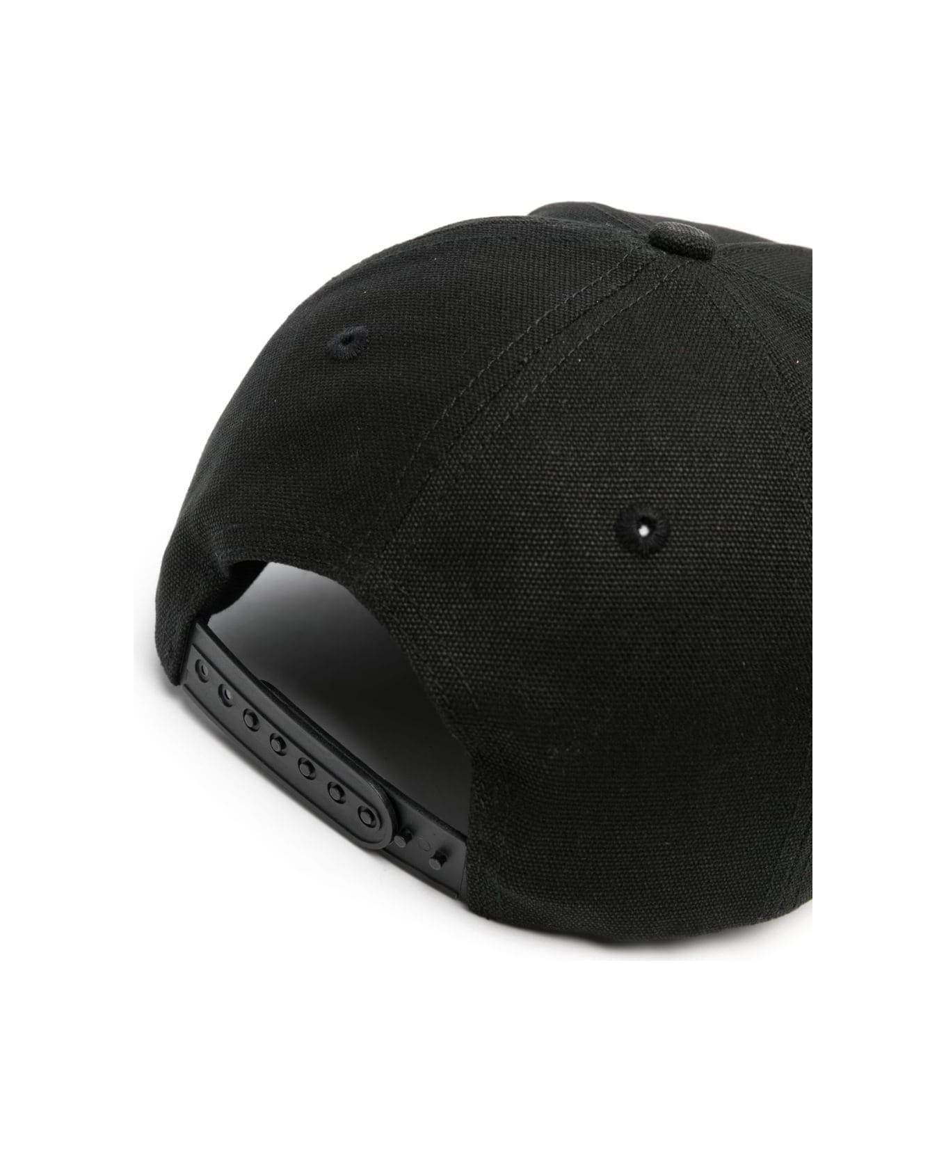 Palm Angels Black Baseball Hat With Logo - Black