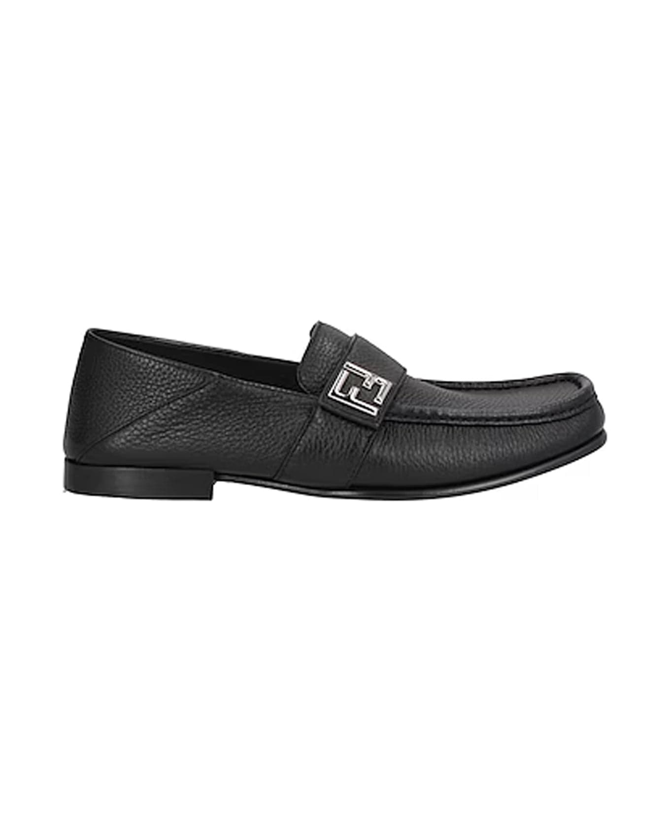Fendi Leather Loafers - Black