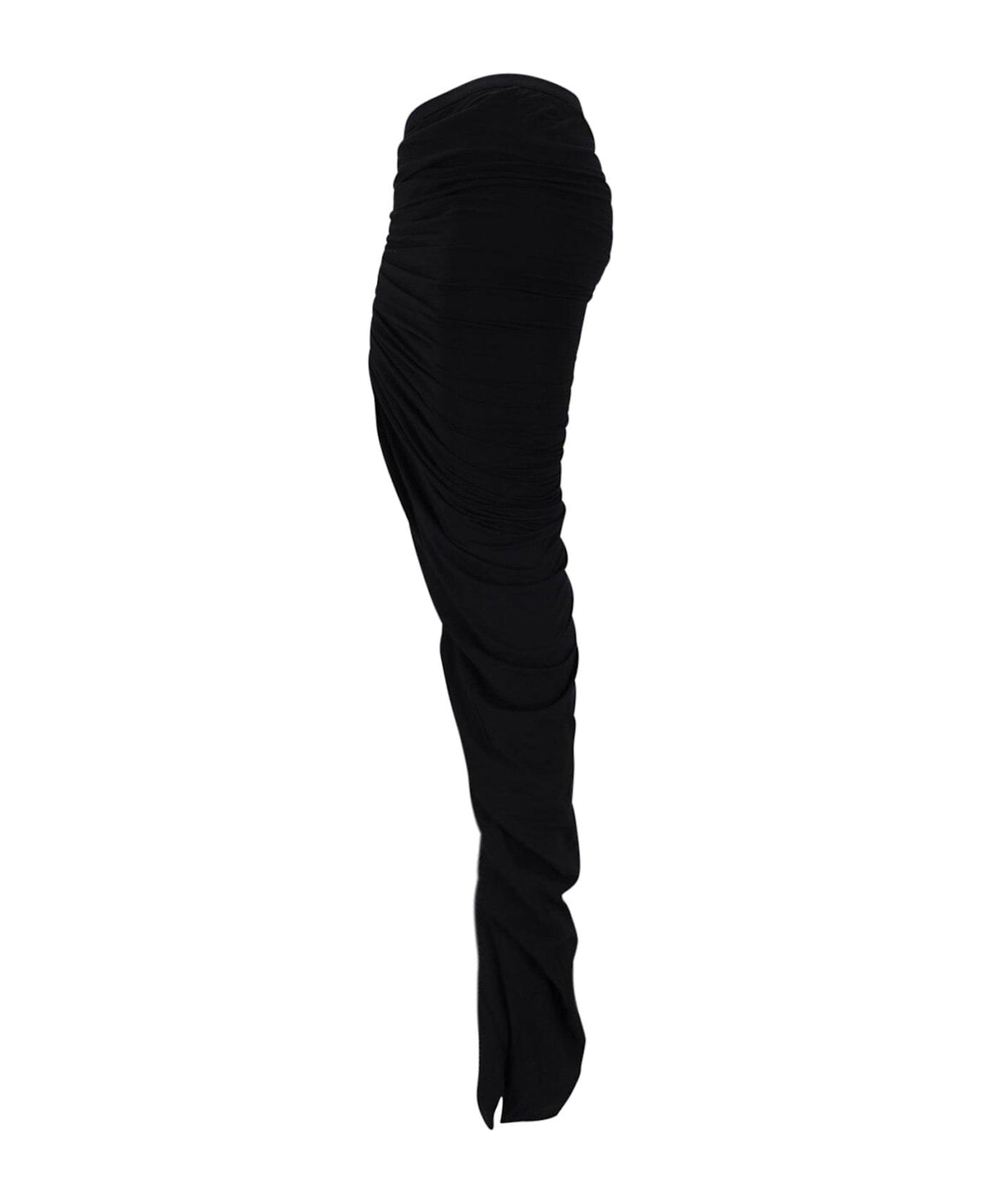 DRKSHDW Soft Edfu Ruched Maxi Skirt - Black