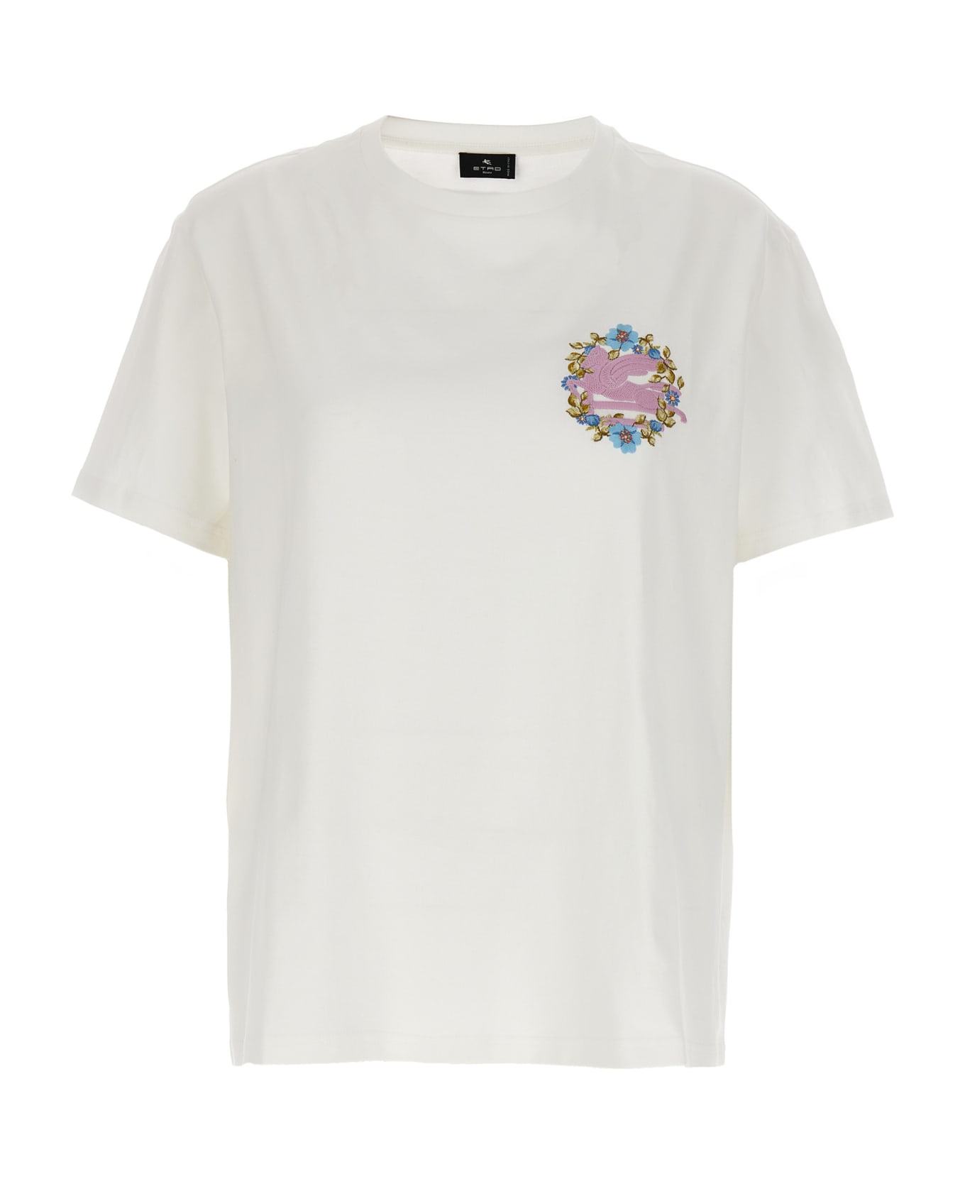 Etro Logo Embroidery T-shirt - White