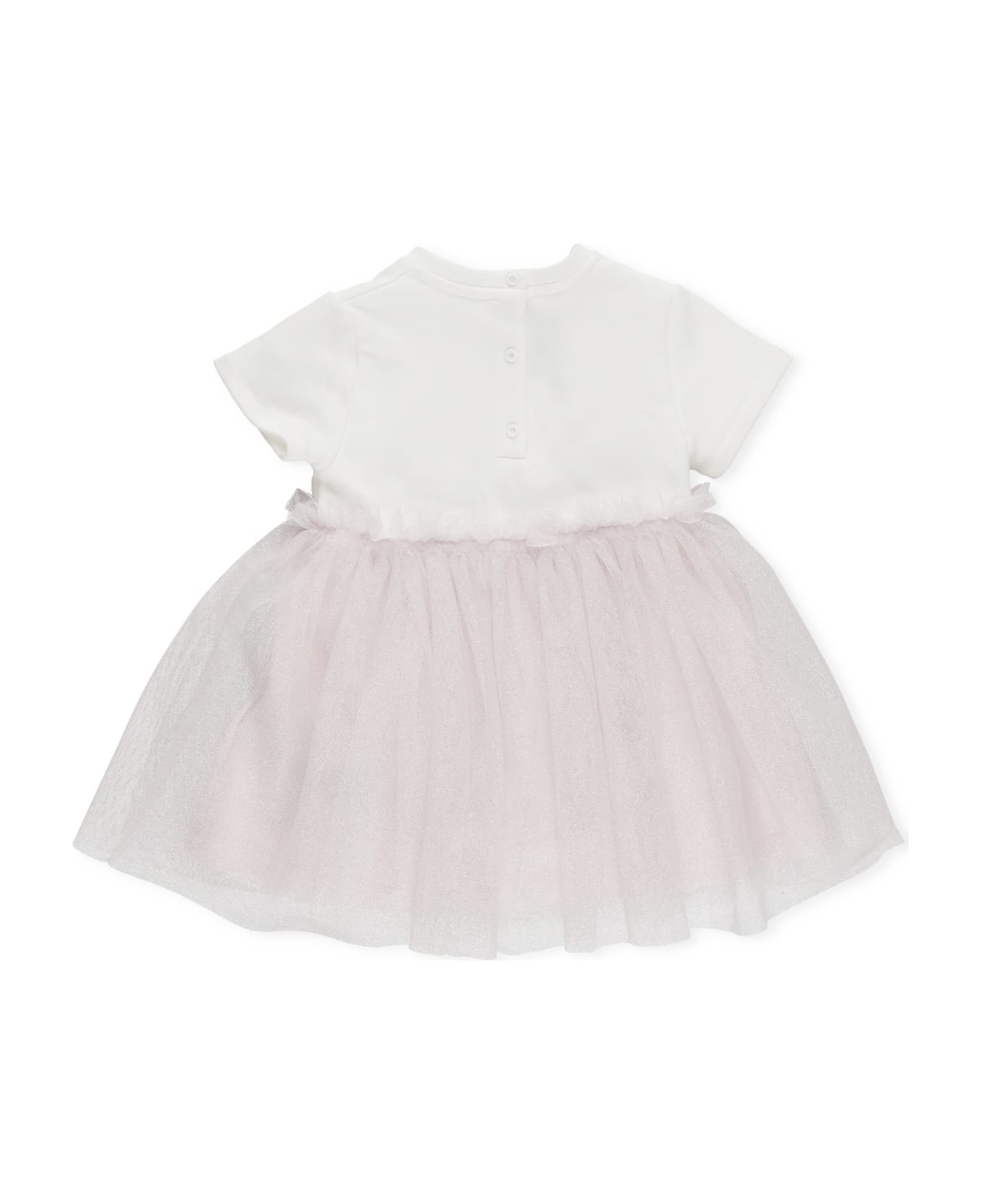 Balmain Cotton Dress With Flounce - shoulder/pink
