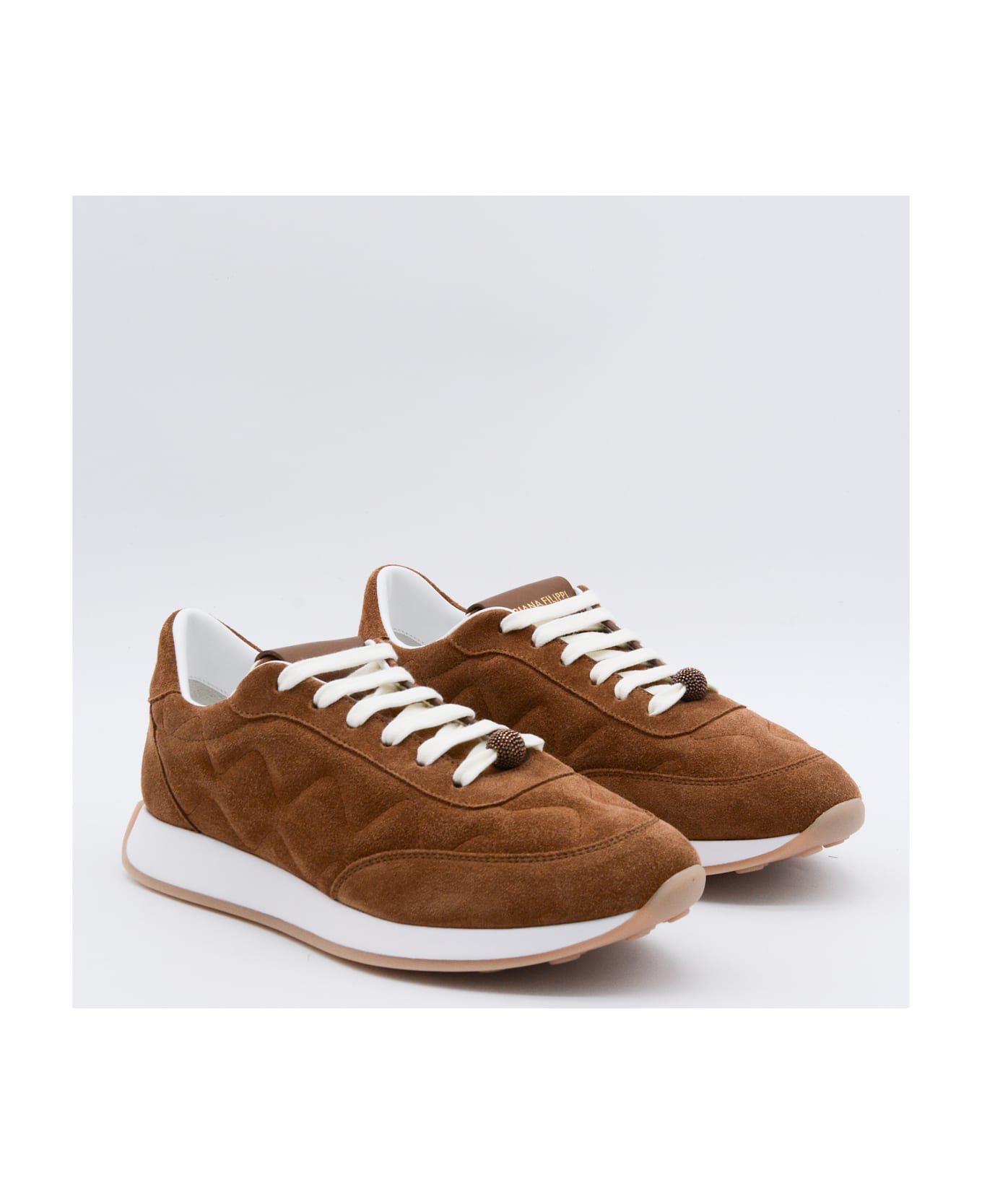 Fabiana Filippi Brown Leather Sneakers - VIMINI