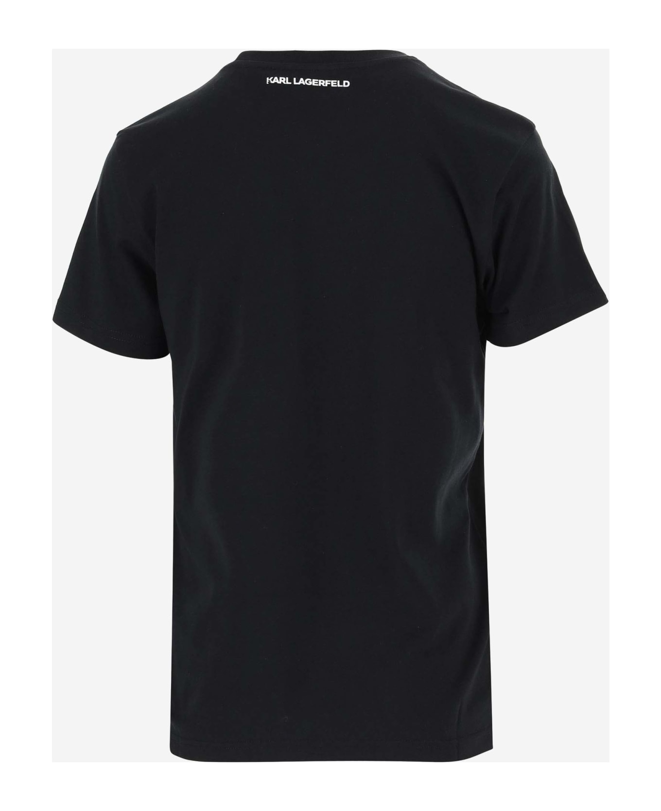 Karl Lagerfeld Cotton T-shirt With Print - Black