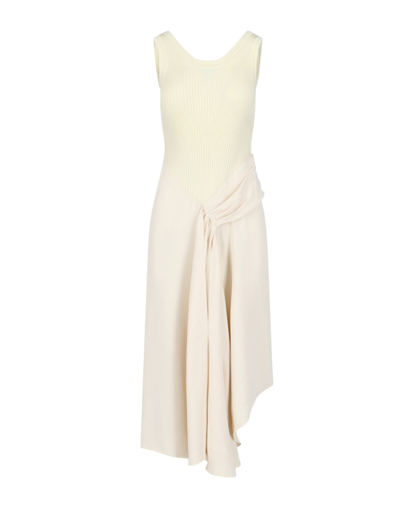 Victoria Beckham Draped Detail Dress - Crema ワンピース＆ドレス
