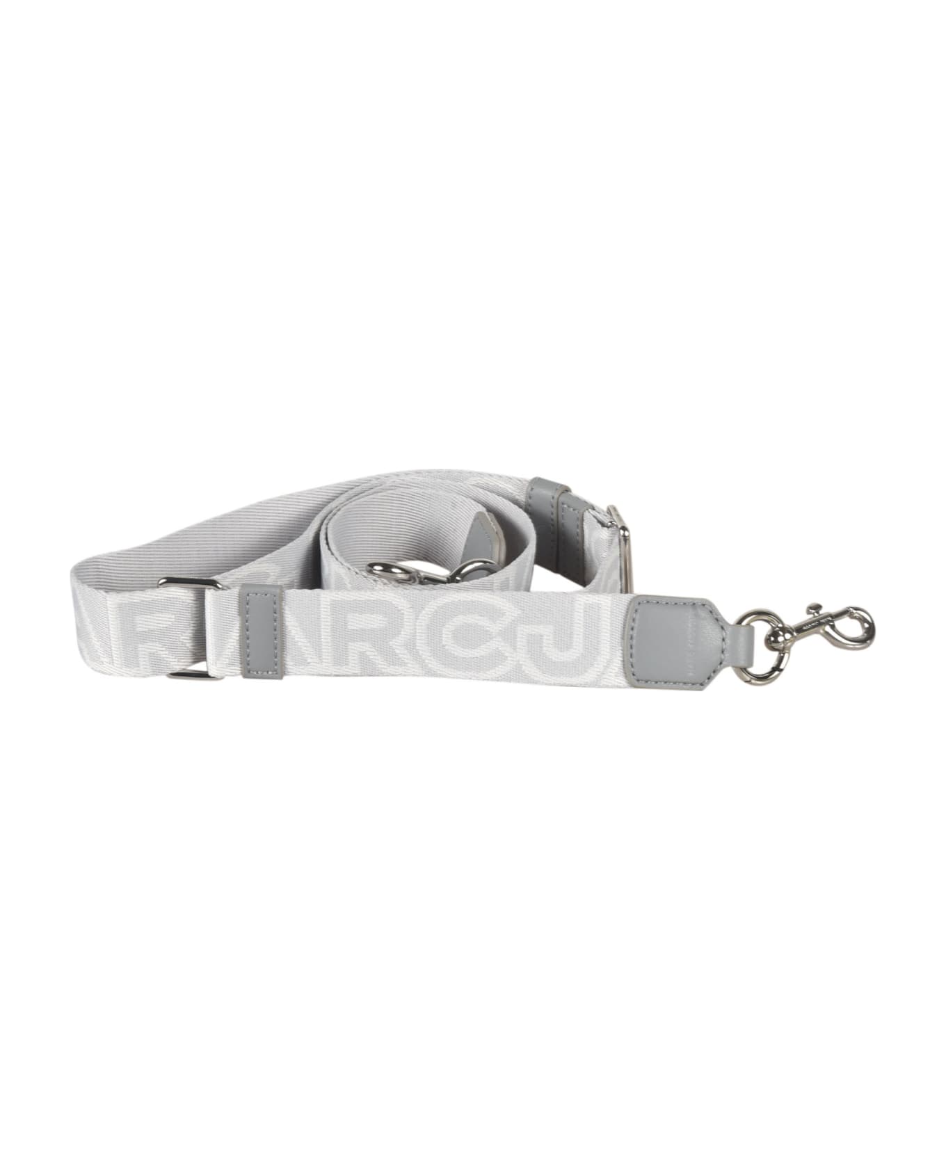 Marc Jacobs The Thin Outline Logo Webbing Strap - Grey