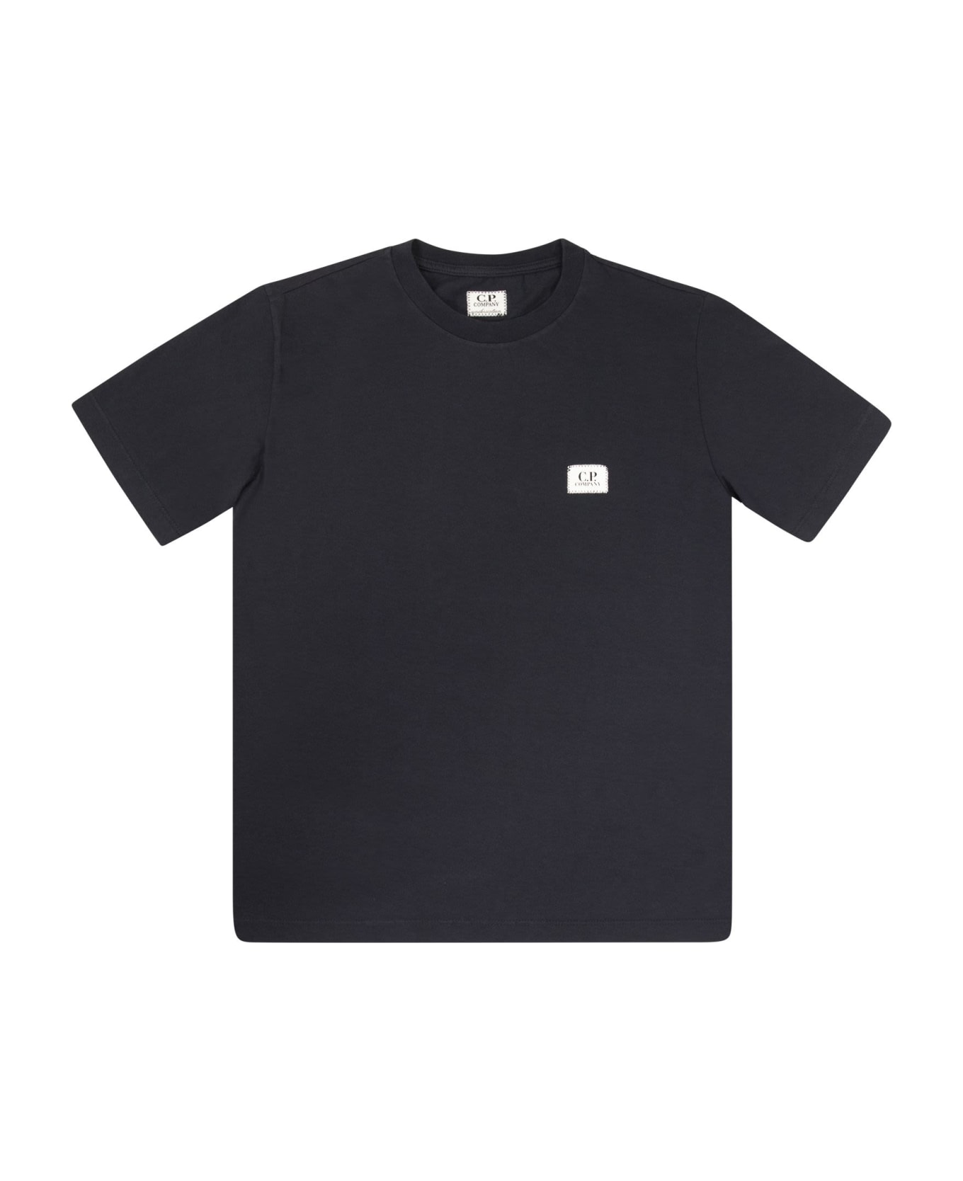 C.P. Company Crew-neck T-shirt With Logo - Blue Tシャツ＆ポロシャツ