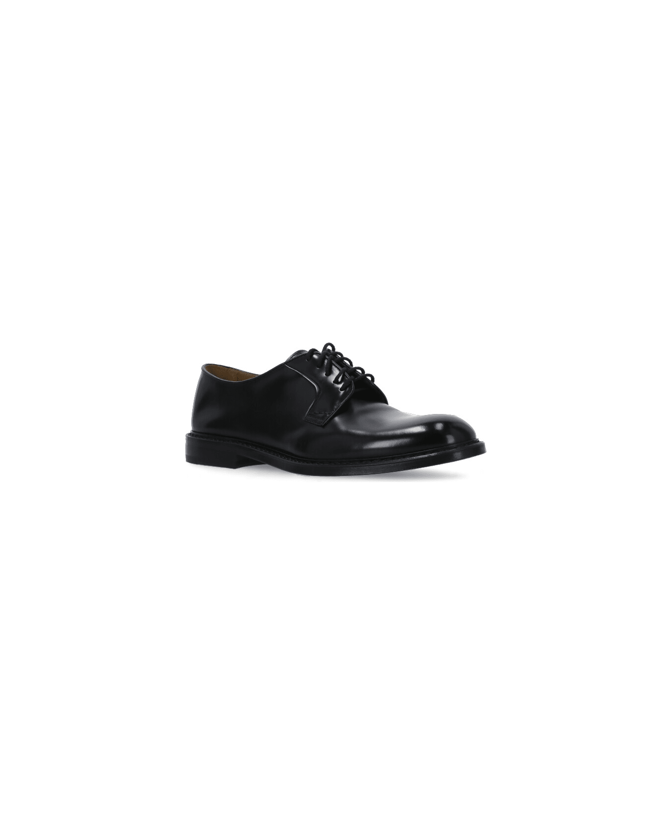 Doucal's Smooth Leather Lace-up Shoes - Black