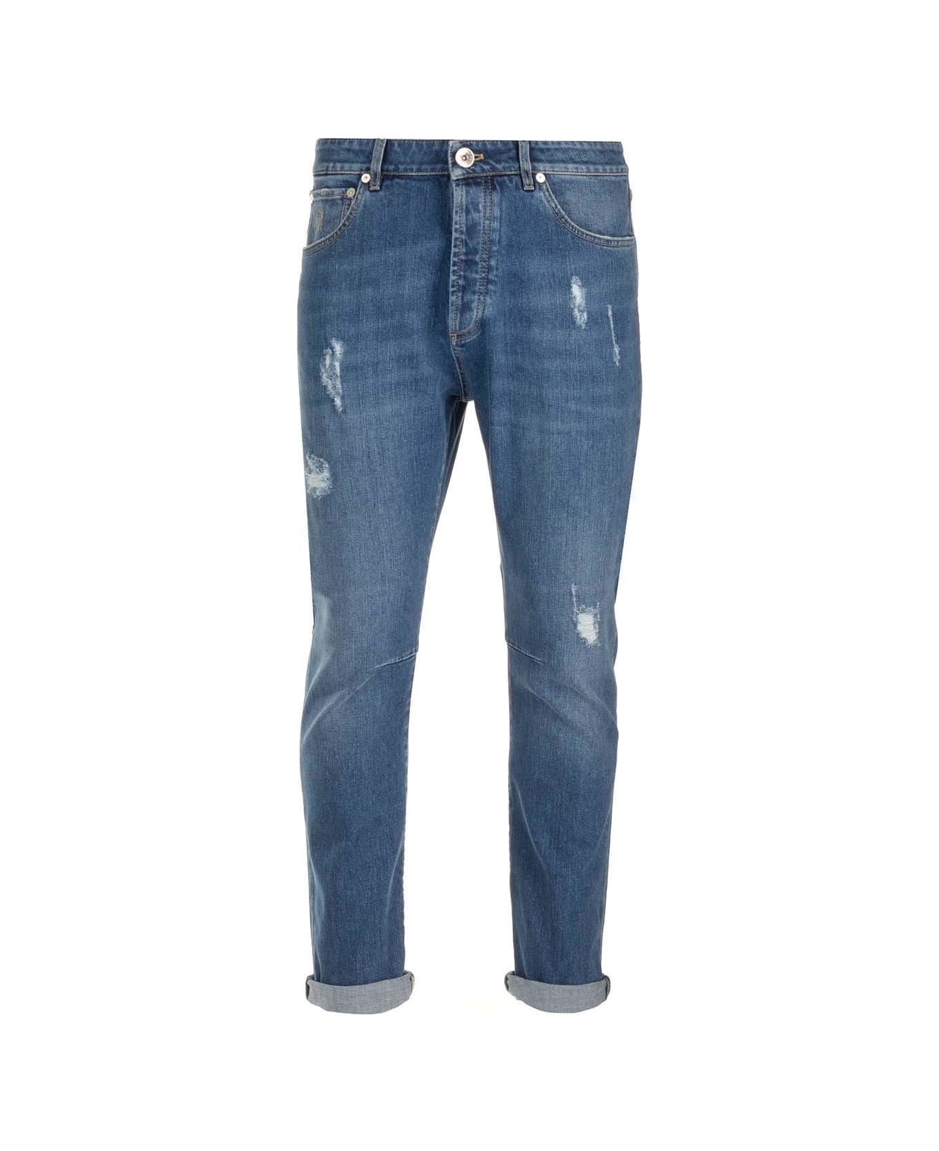 Brunello Cucinelli Distressed Straight-leg Jeans