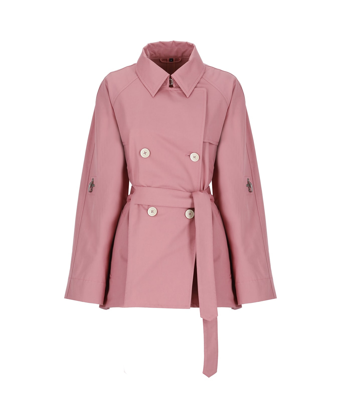 Fay Short Cotton Trench Coat - Lingerie