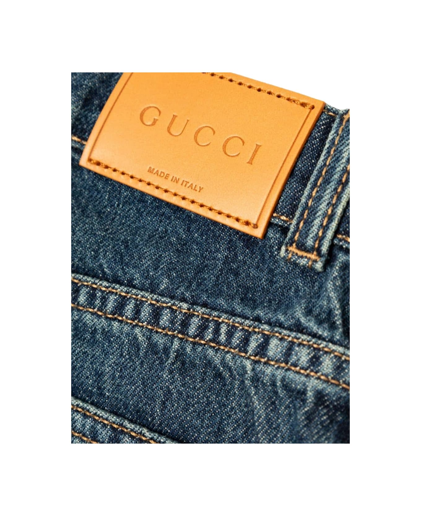 Gucci Ju Pants Eco Washed Denim/ Dark Blue/mix - DENIM