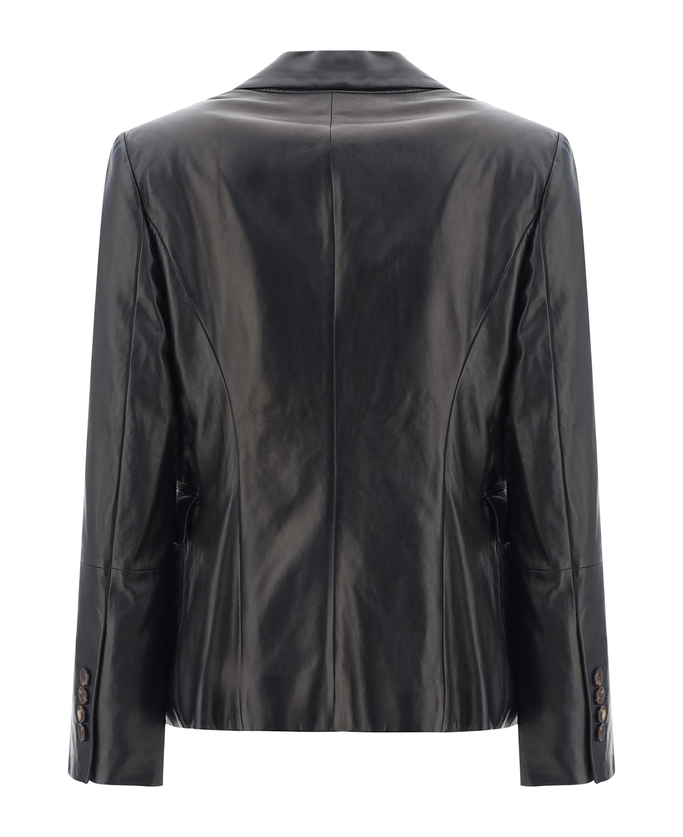 Brunello Cucinelli Leather Jacket - Nero