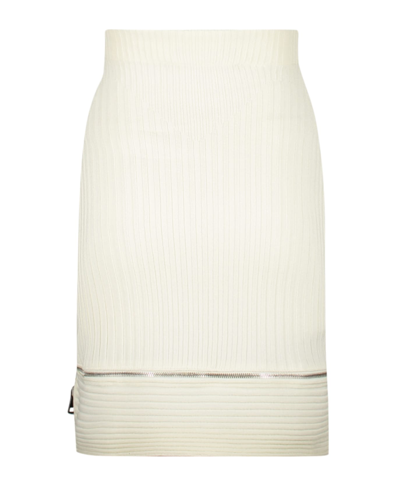 ANDREĀDAMO Knitted Mini Skirt - White