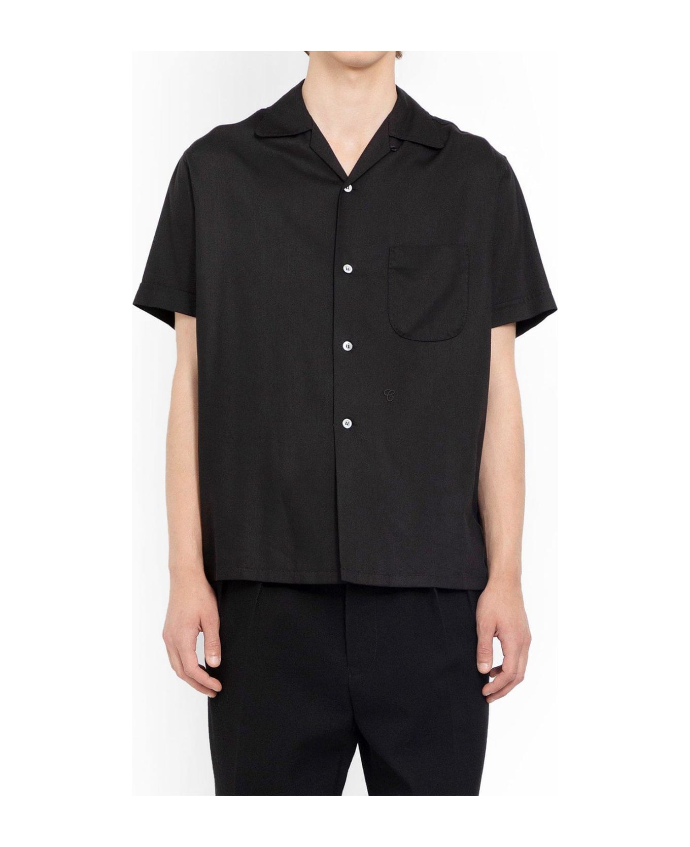 Maison Margiela Short-sleeved Buttoned Shirt - Black