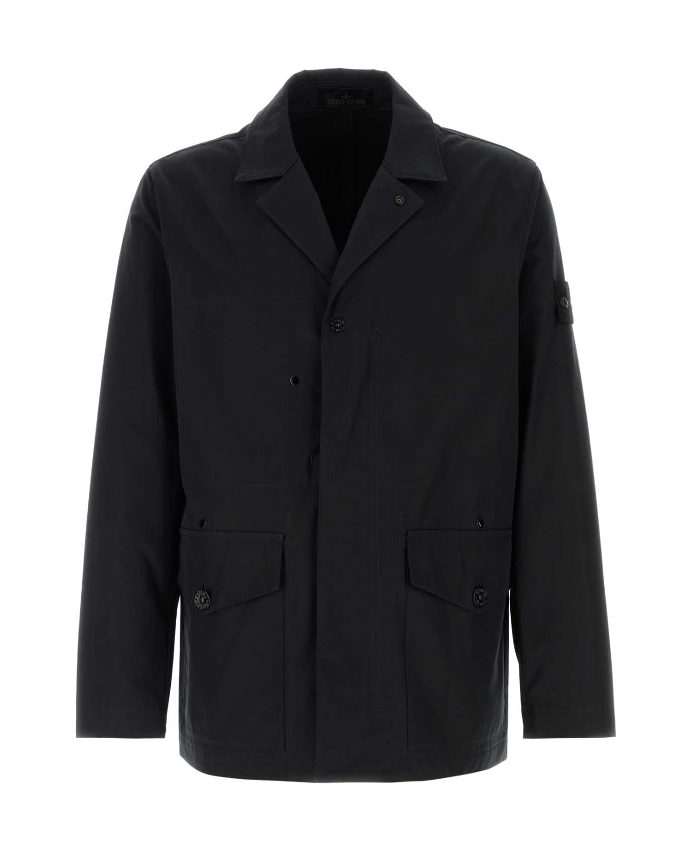 Stone Island Black Cotton Jacket - BLACK