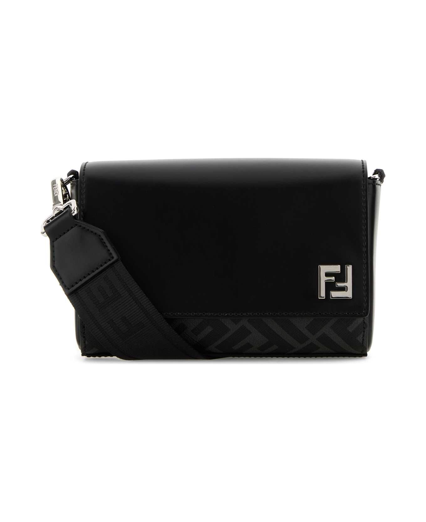 Fendi Canvas And Leather Crossbody Bag - NEROPALLADIO