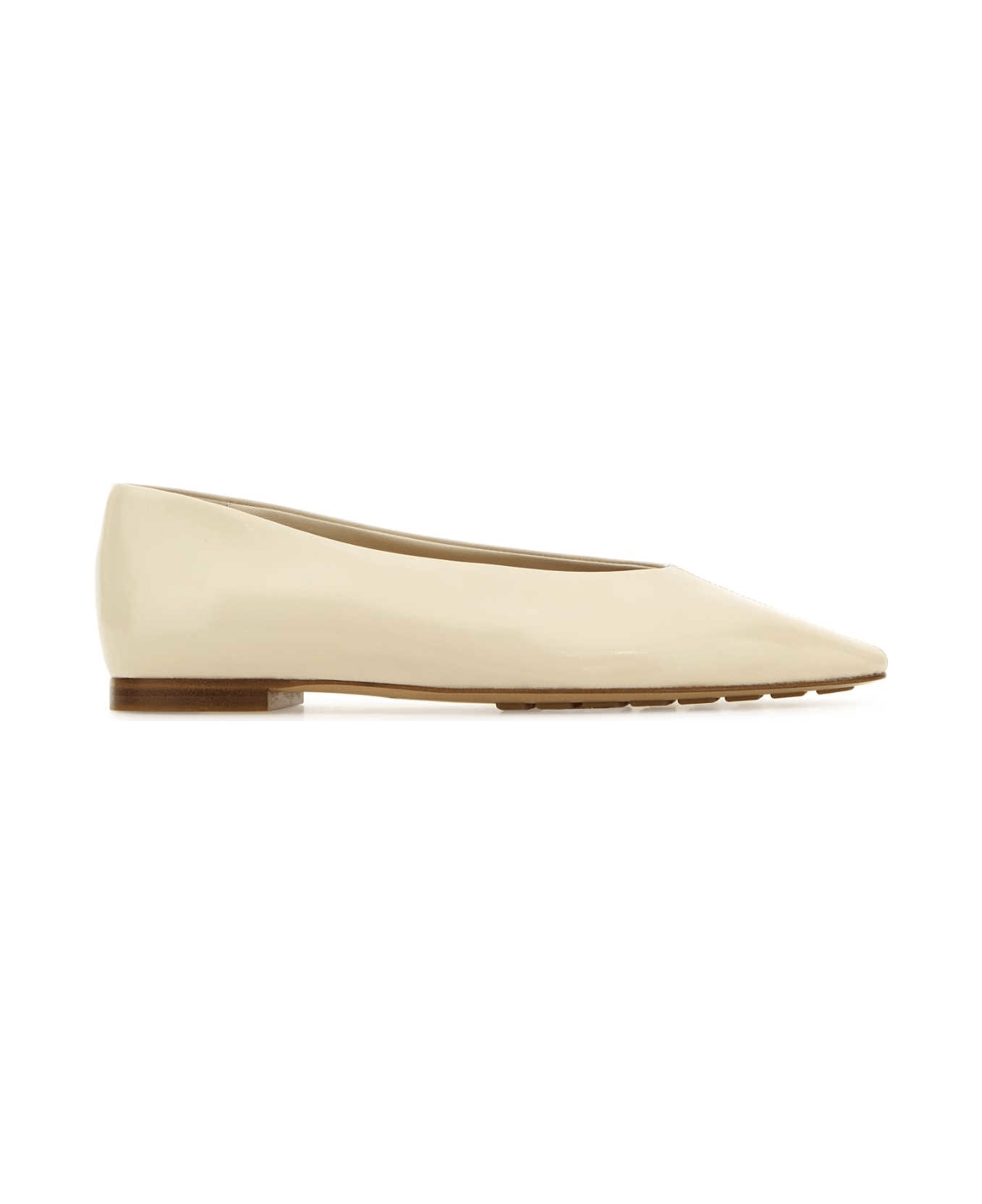 Bottega Veneta Ivory Leather Sofia Ballerinas - SEASALT