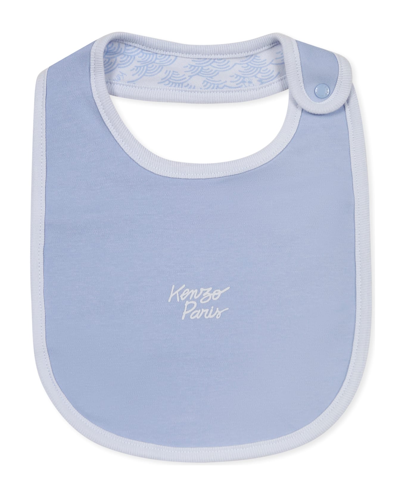 Kenzo Kids Light Blue Babygrow Set For Baby Boy With Jungle Print - Light Blue