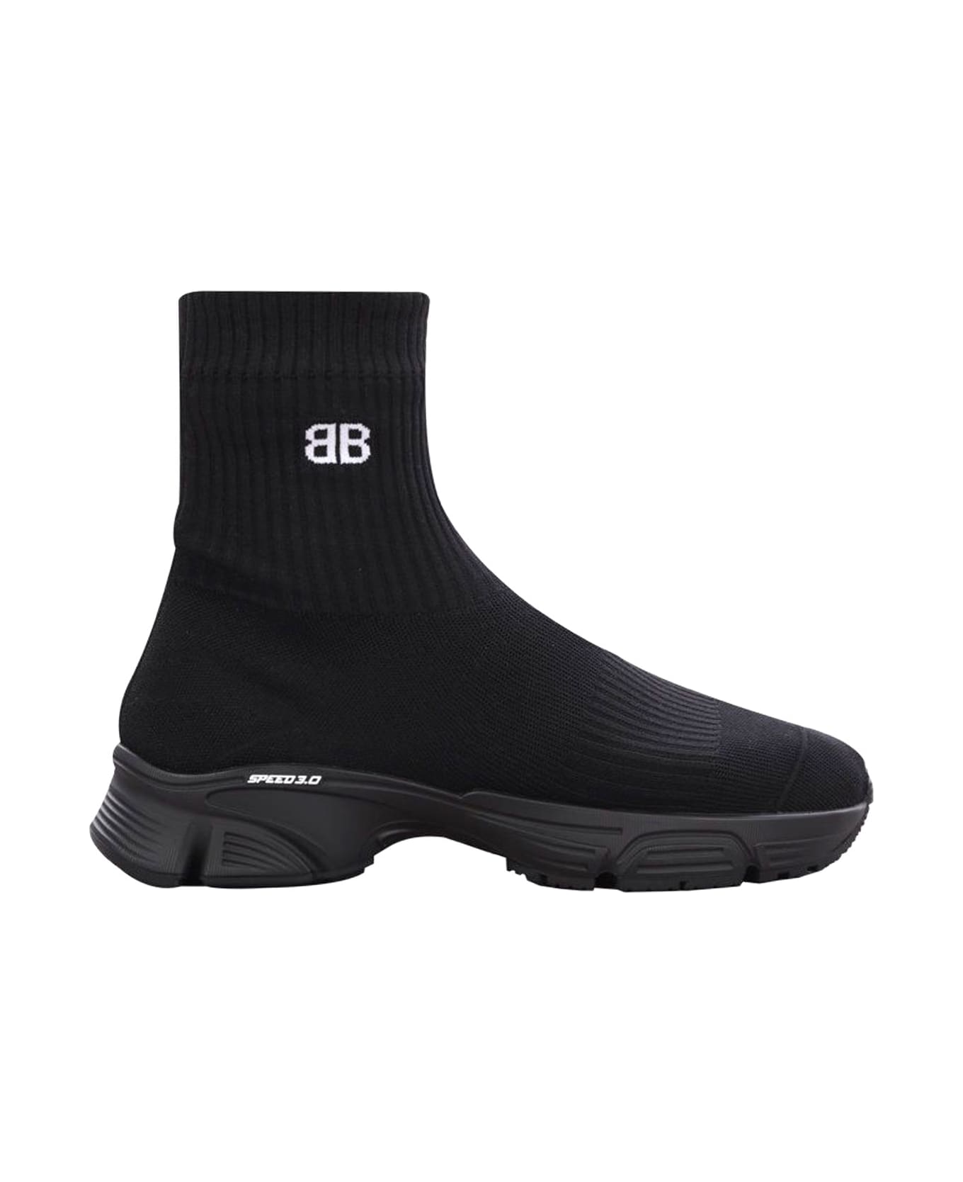 Balenciaga Speed 3.0 Sneaker With Logo - BLACK BLACK