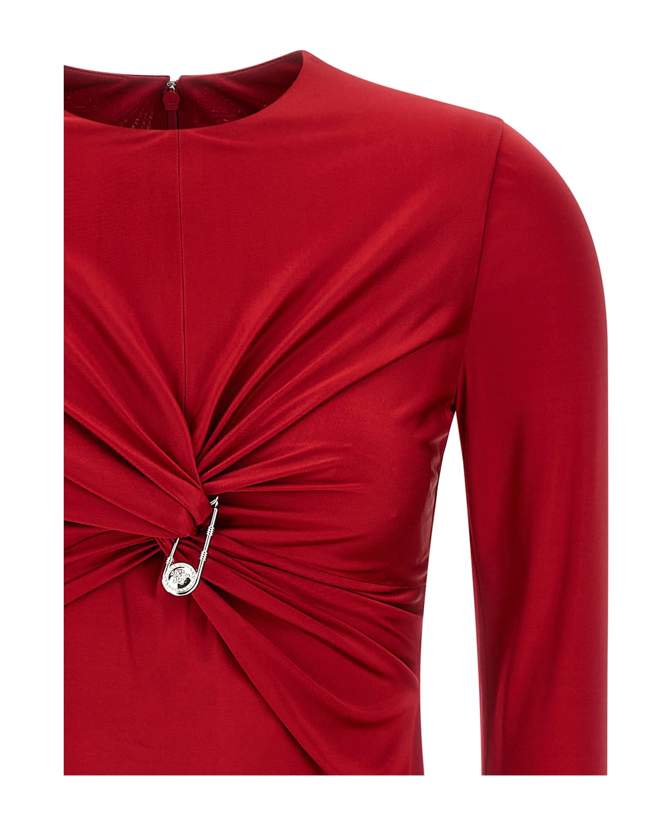 Versace 'safety Pin' Dress - Red
