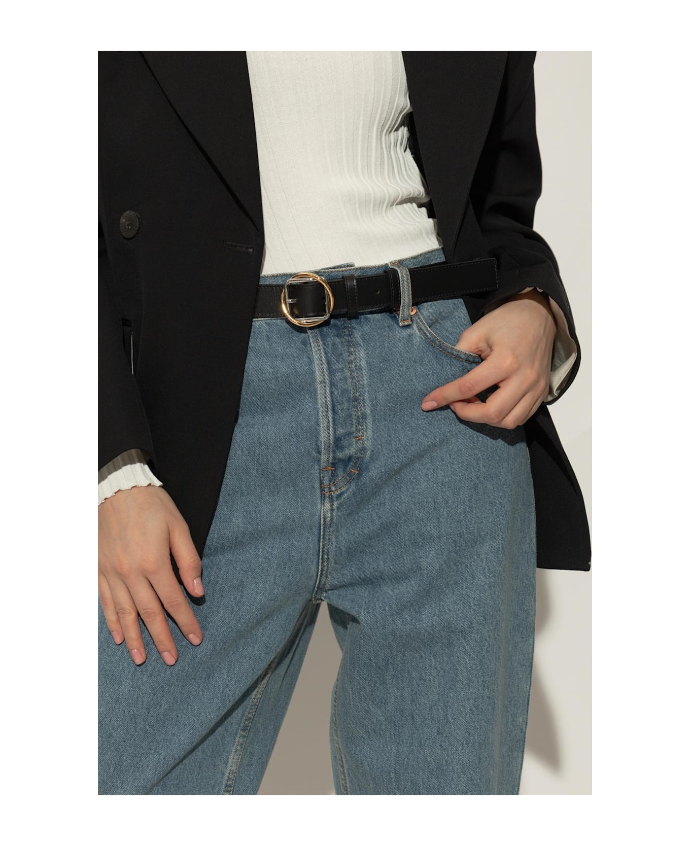 Jacquemus Leather Belt - BLACK