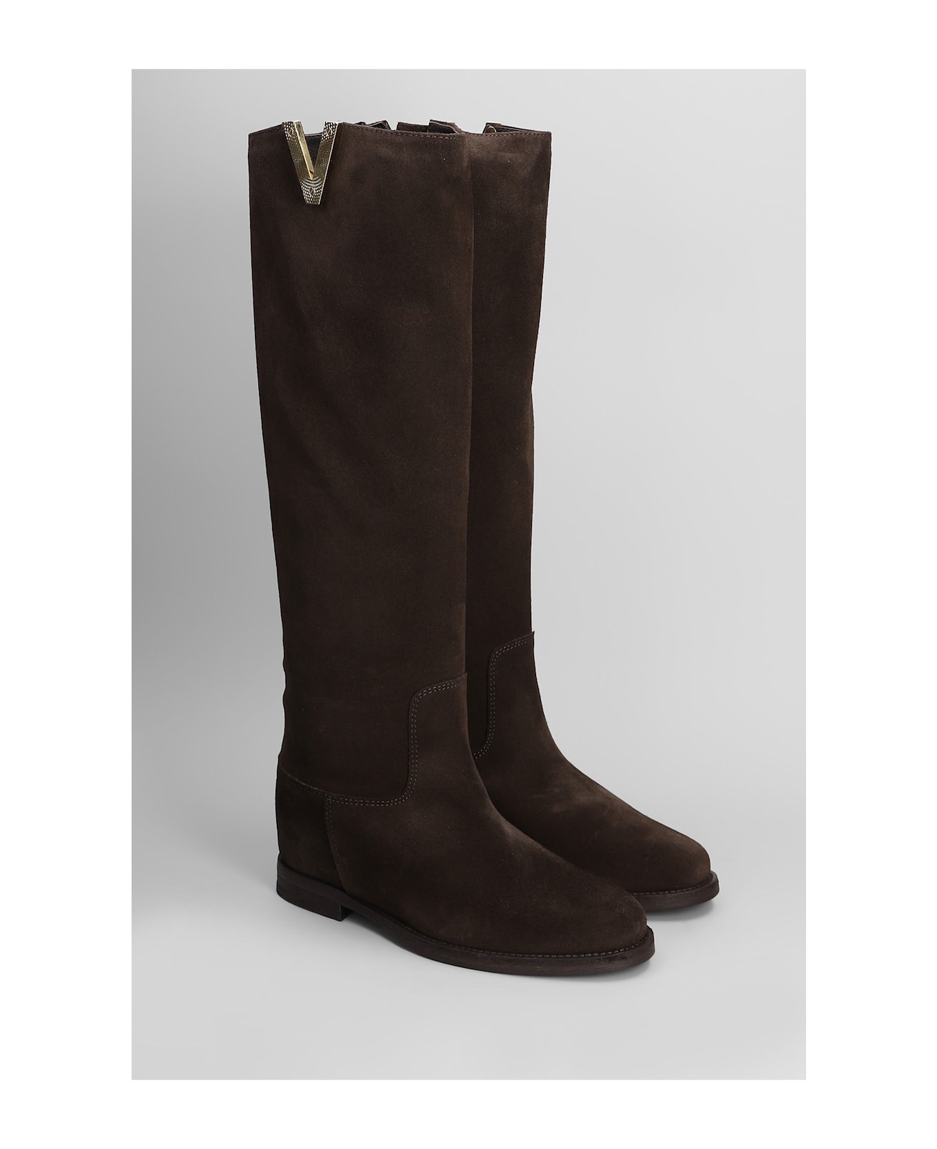 Via Roma 15 In Dark Brown Suede - dark brown