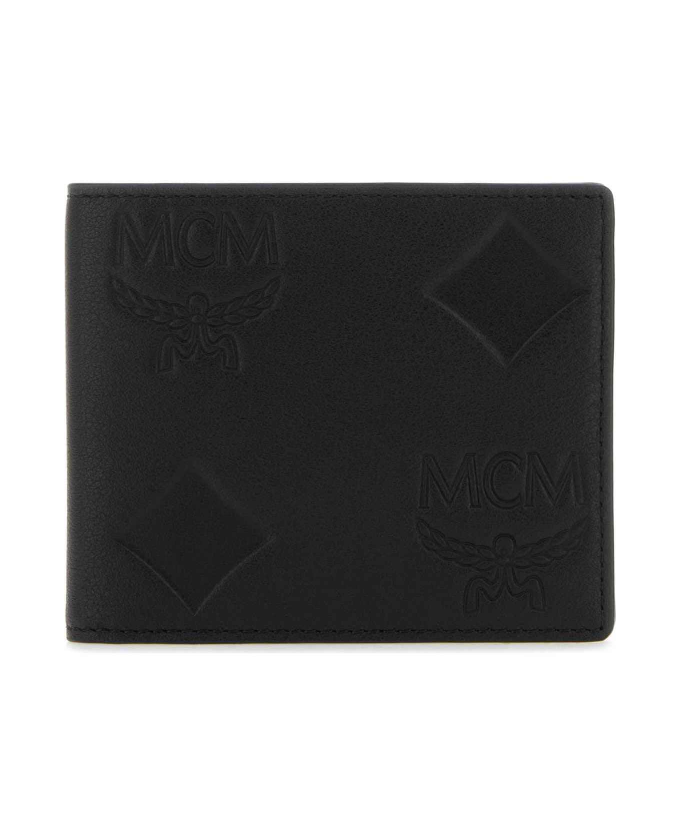 MCM Black Leather Wallet - BLACK