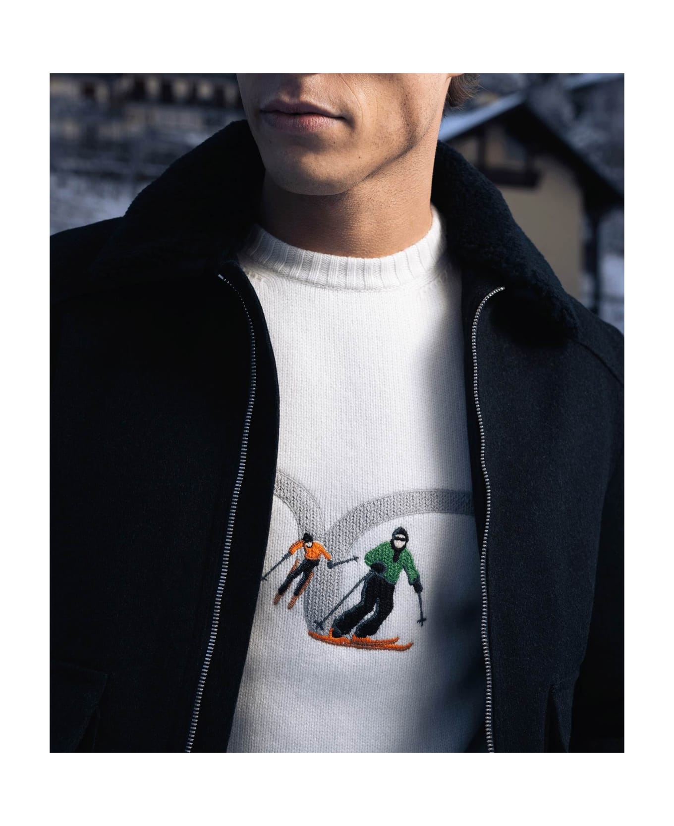 Larusmiani Sweater Ski Collection Sweater - Ivory ニットウェア