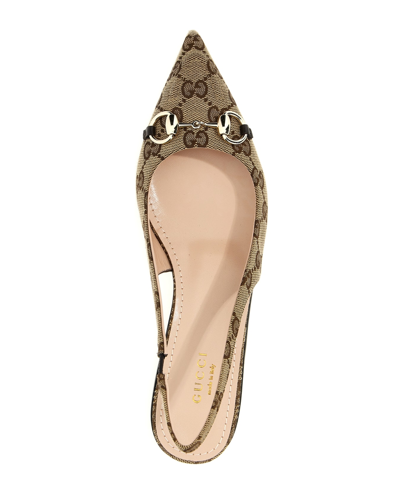 バレエシューズ GUCCI ORIGINAL GG FABRIC BALLERINAS Gucci GG Ballerina Leather Shoes - Runway Catalog
