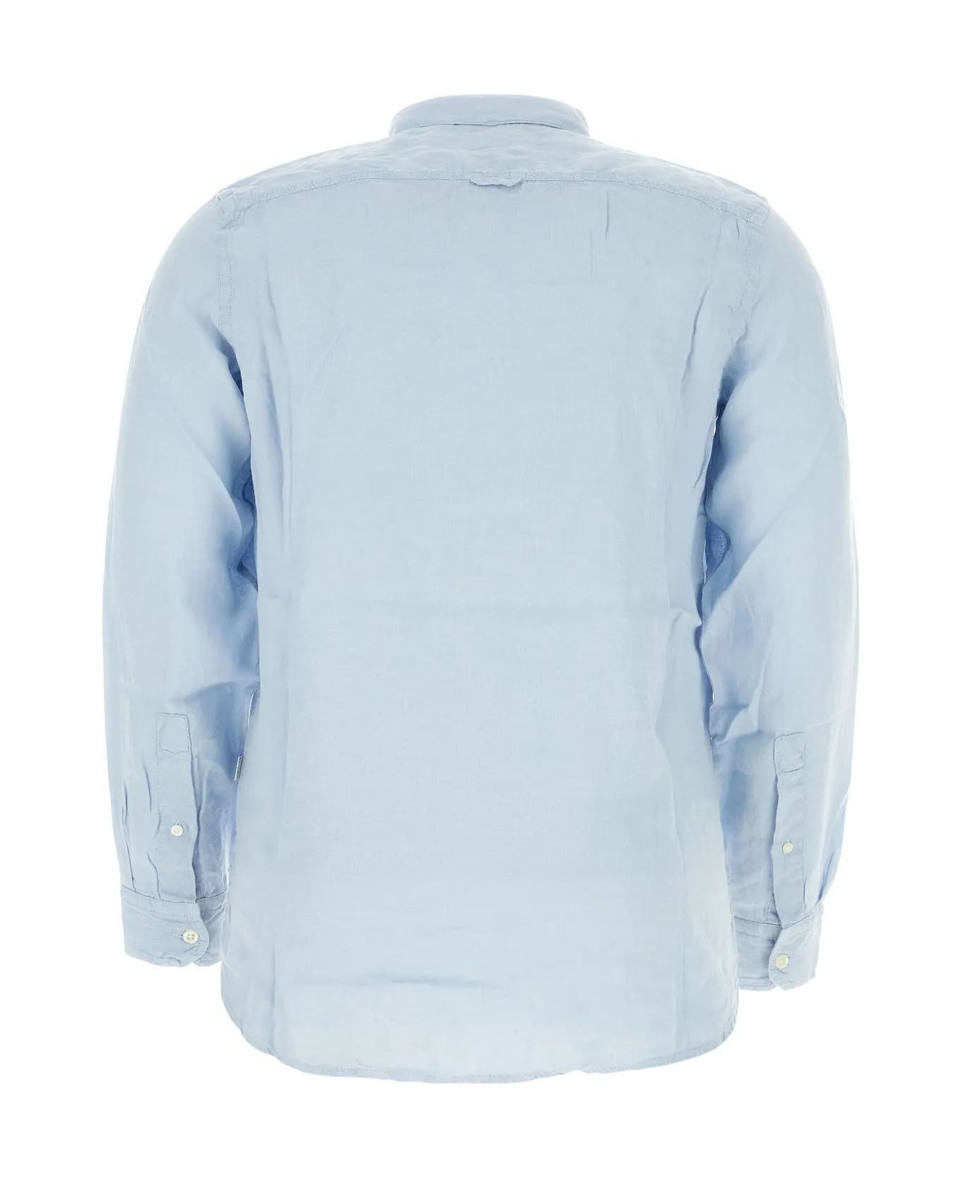 Woolrich Light-blue Linen Shirt - PALEINDIGO