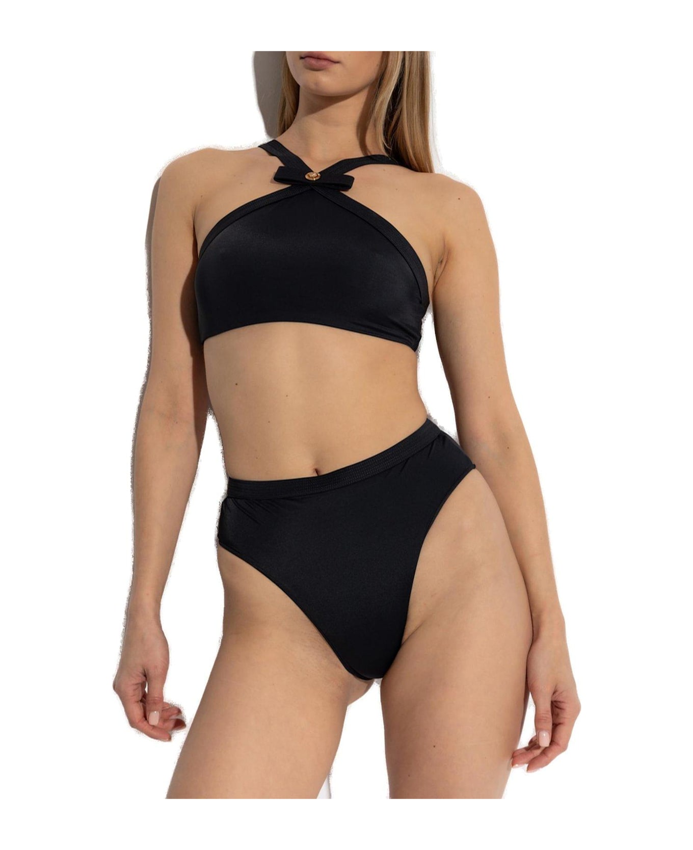 Versace Medusa-plaque Swimsuit Top - Black