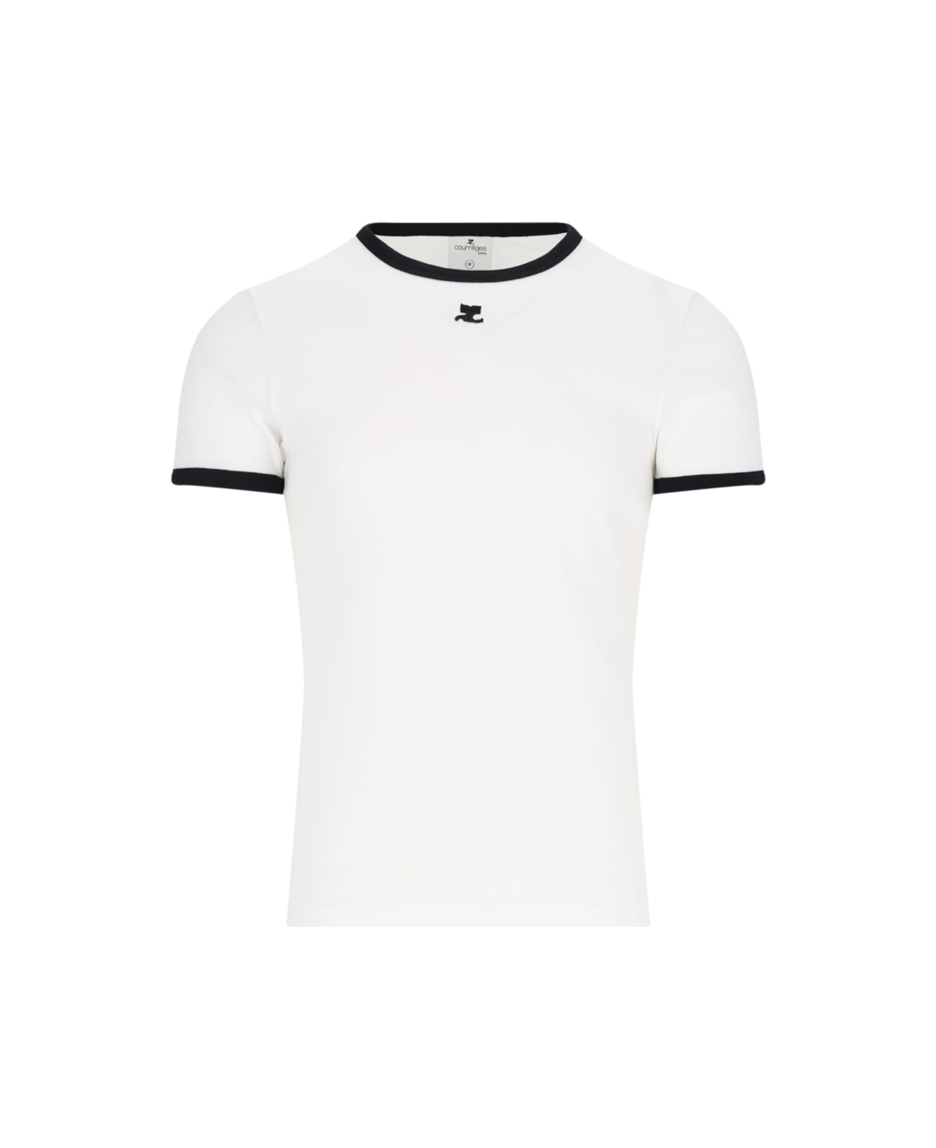 Courrèges 'contrast' T-shirt - White
