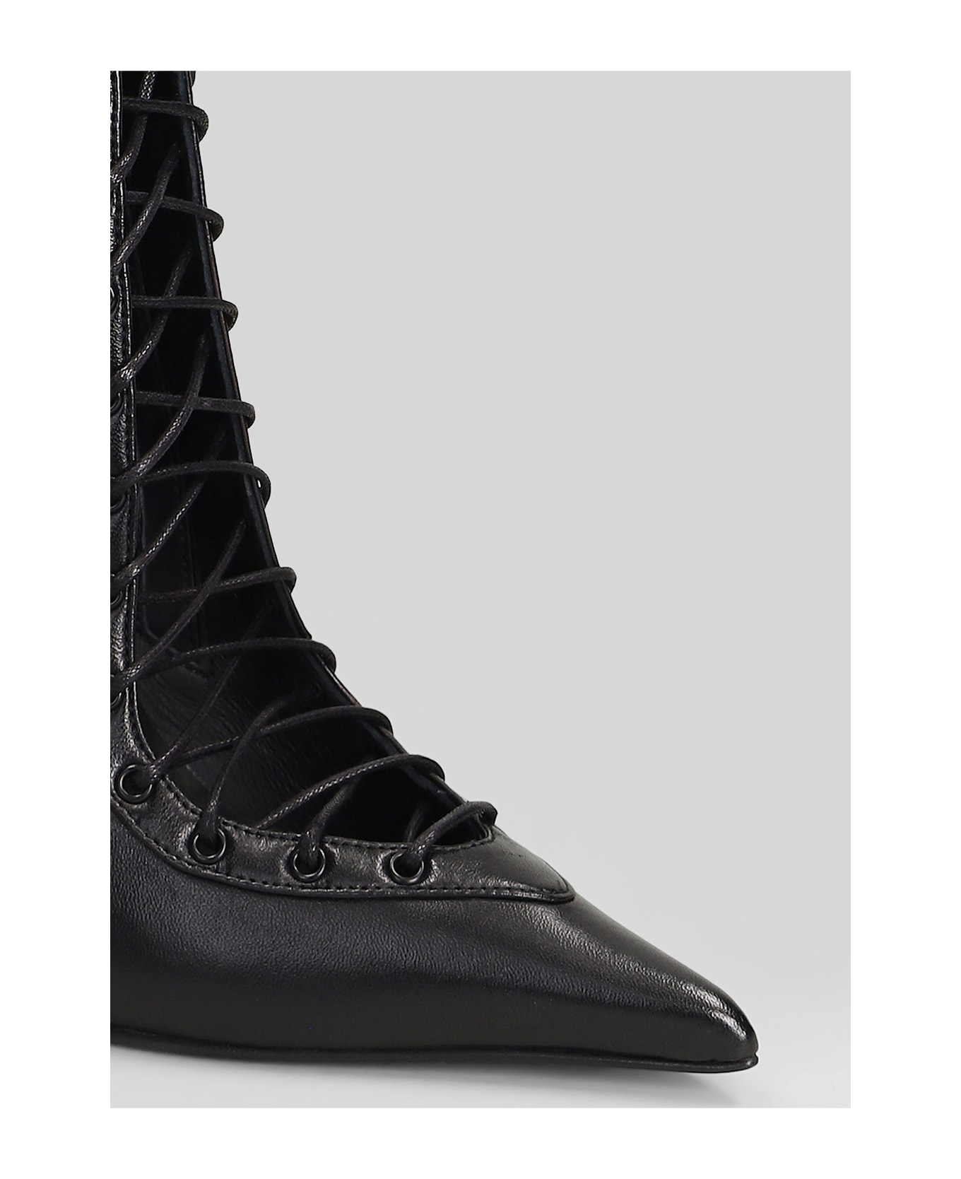 Le Silla Colette High Heels Ankle Boots In Black Leather - black