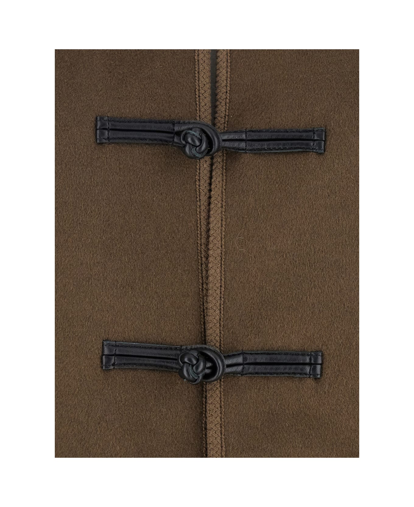 Róhe Brown Jacket With Front Toggle Closure In Wool Woman - Brown