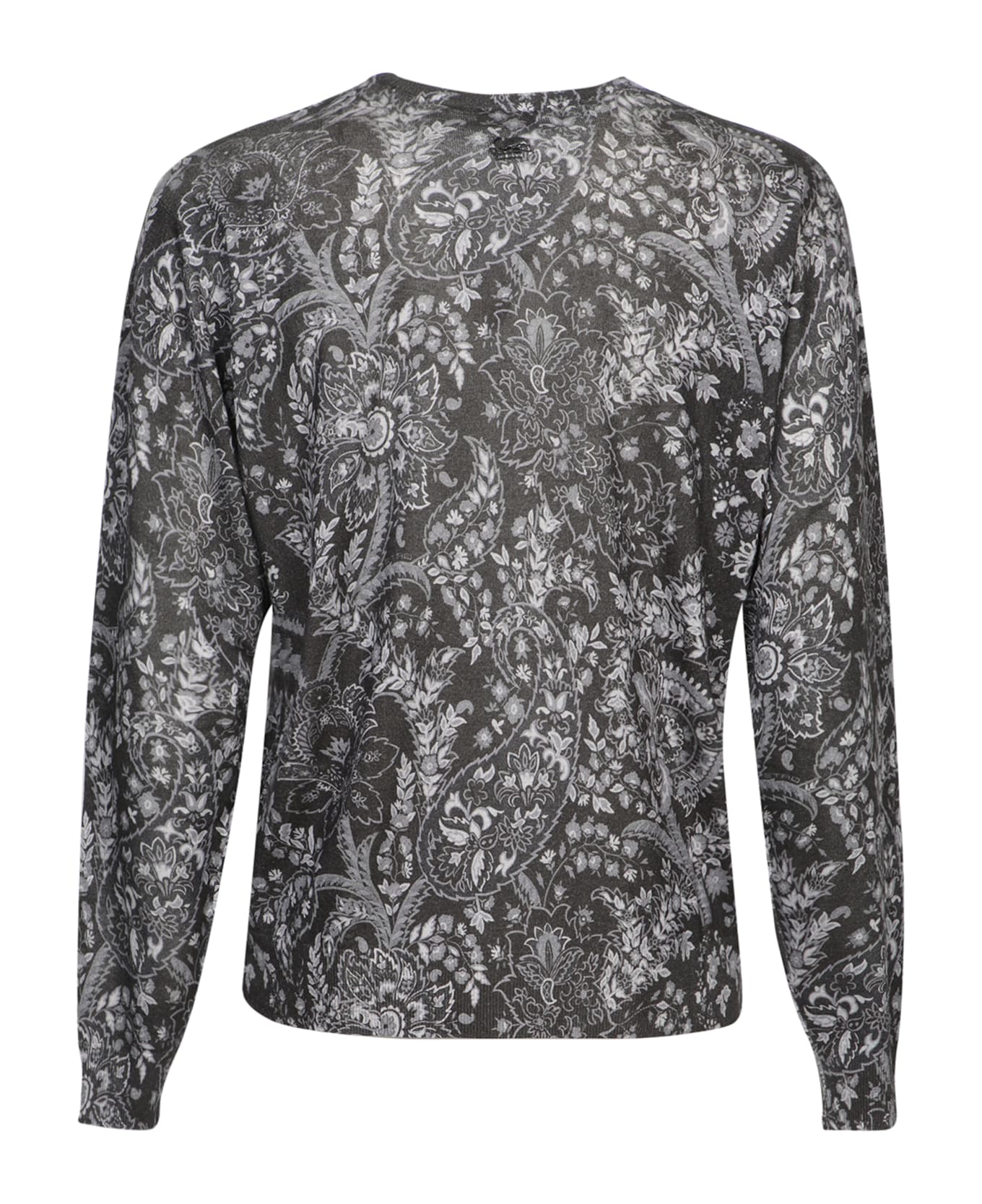 Etro Paisley Intarsia-knitted Long-sleeved Jumper - Nero