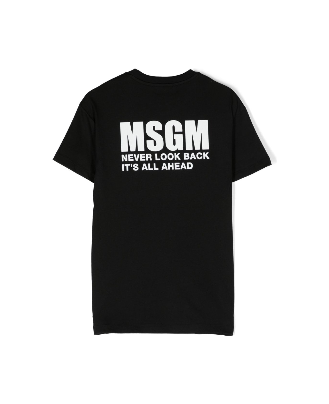 MSGM Abito Con Logo - Black