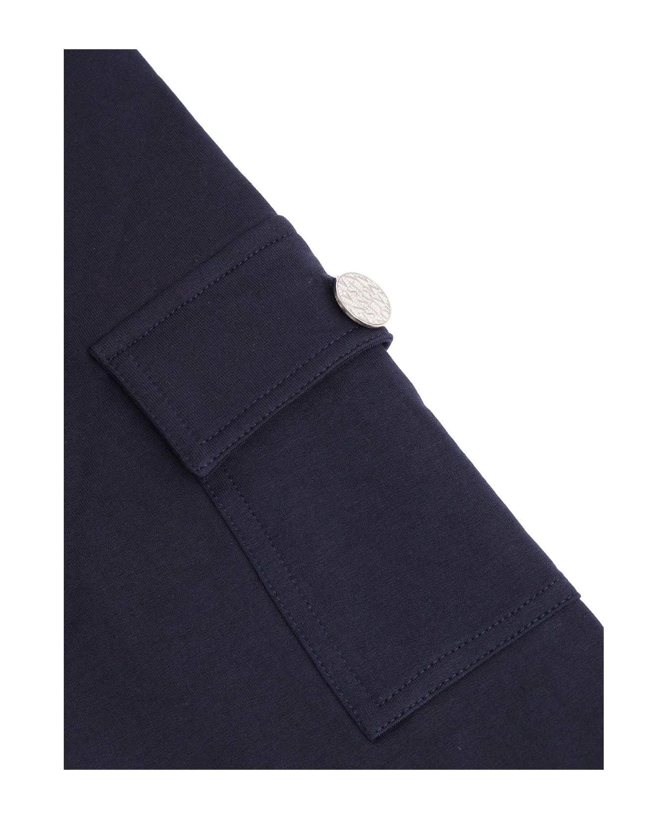 Monnalisa Sweatshirt With Pockets - BLUE