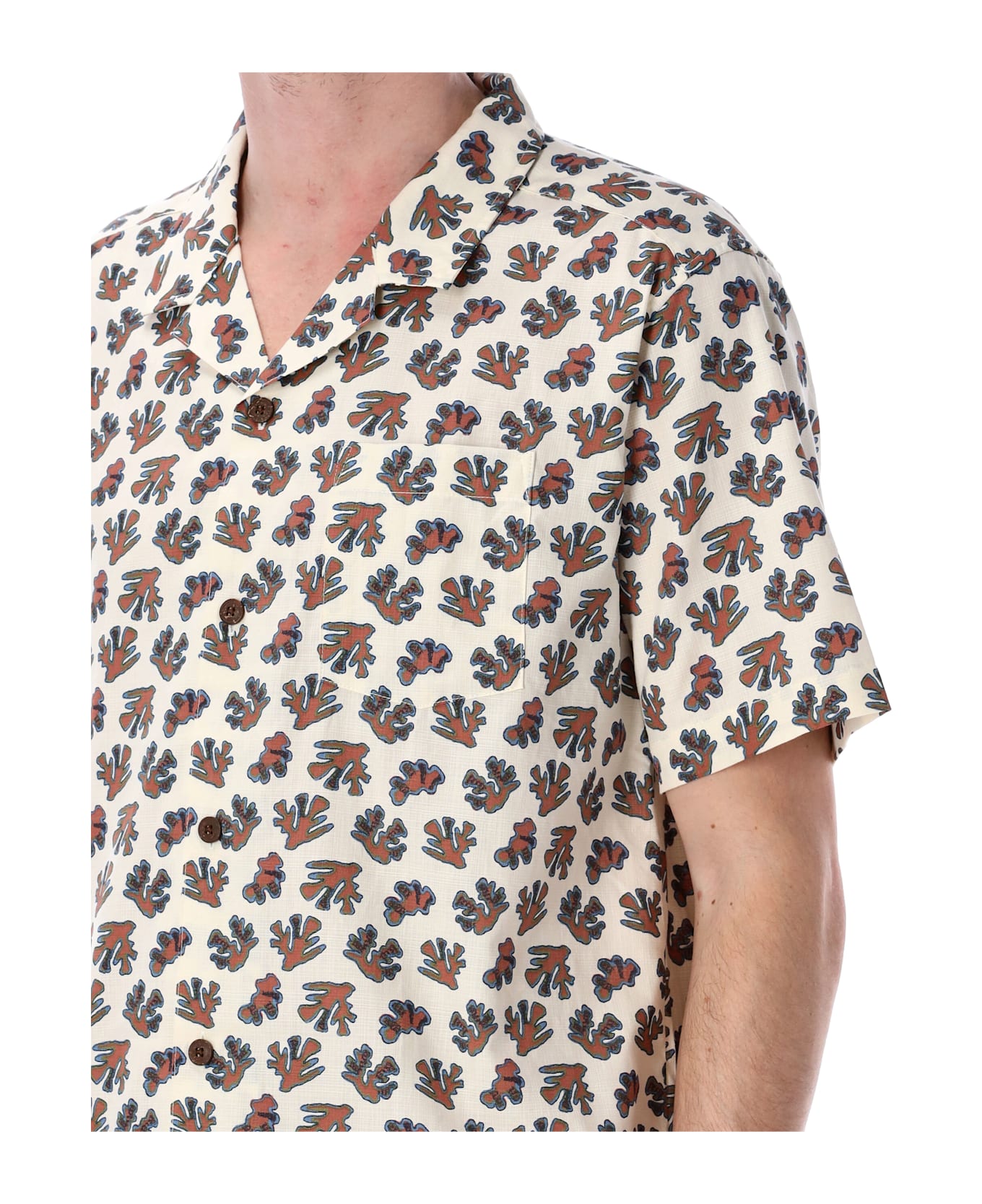 Patagonia Tidal Threads Camp Shirt - CORAL WHITE