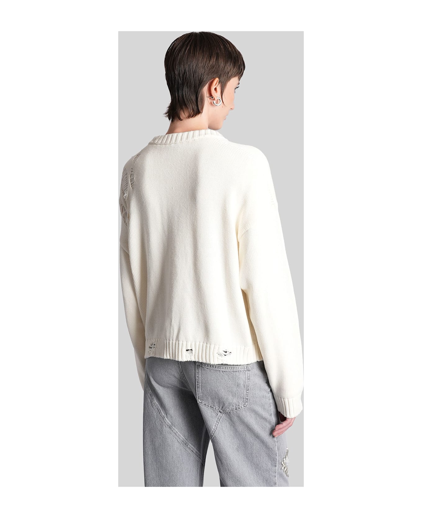 AREA Cardigan In Beige Cotton - beige