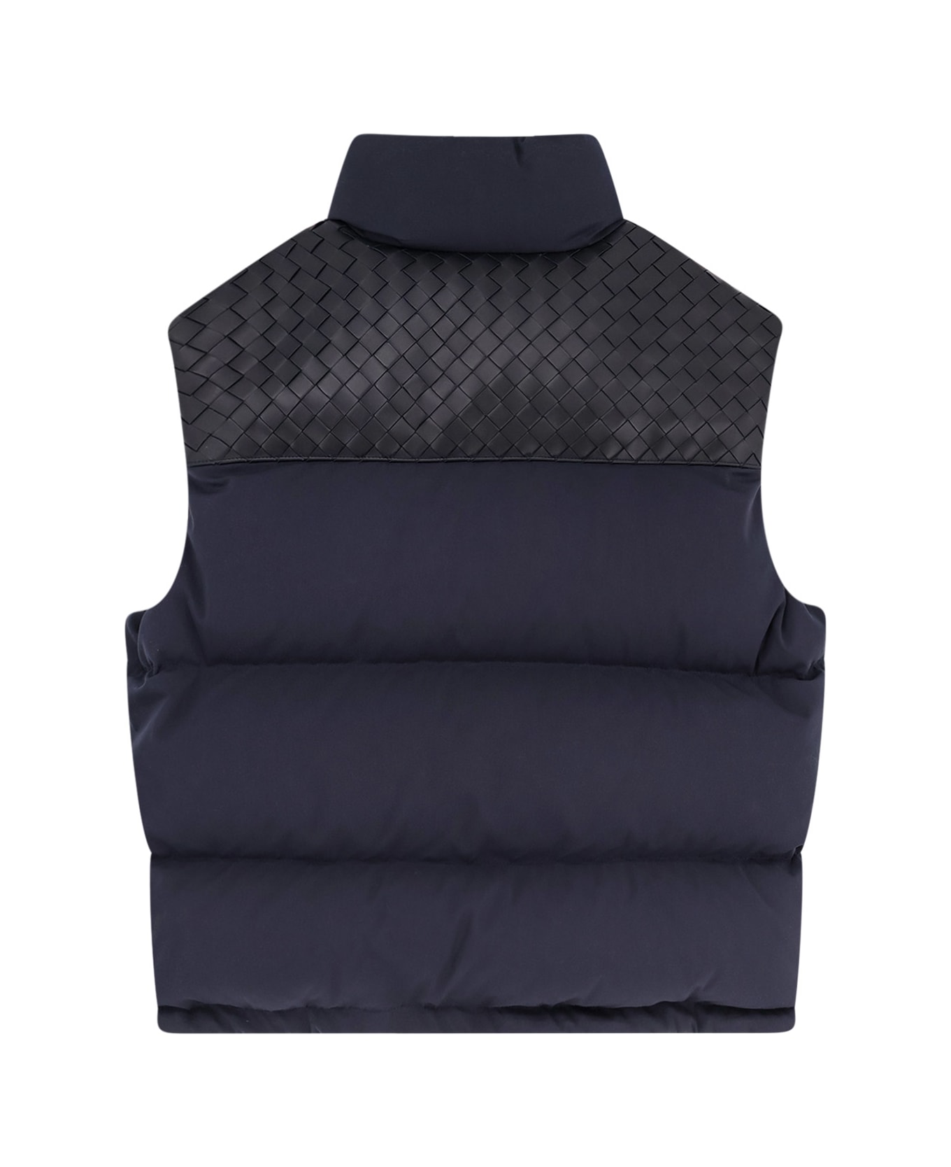Bottega Veneta Cotton Blend Sleeveless Jacket - BLUE