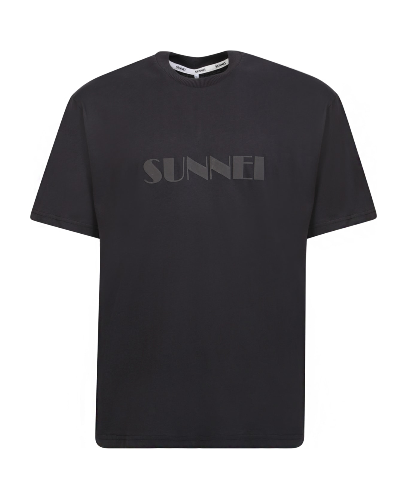 Sunnei Black Sprayed Logo T-shirt - Black