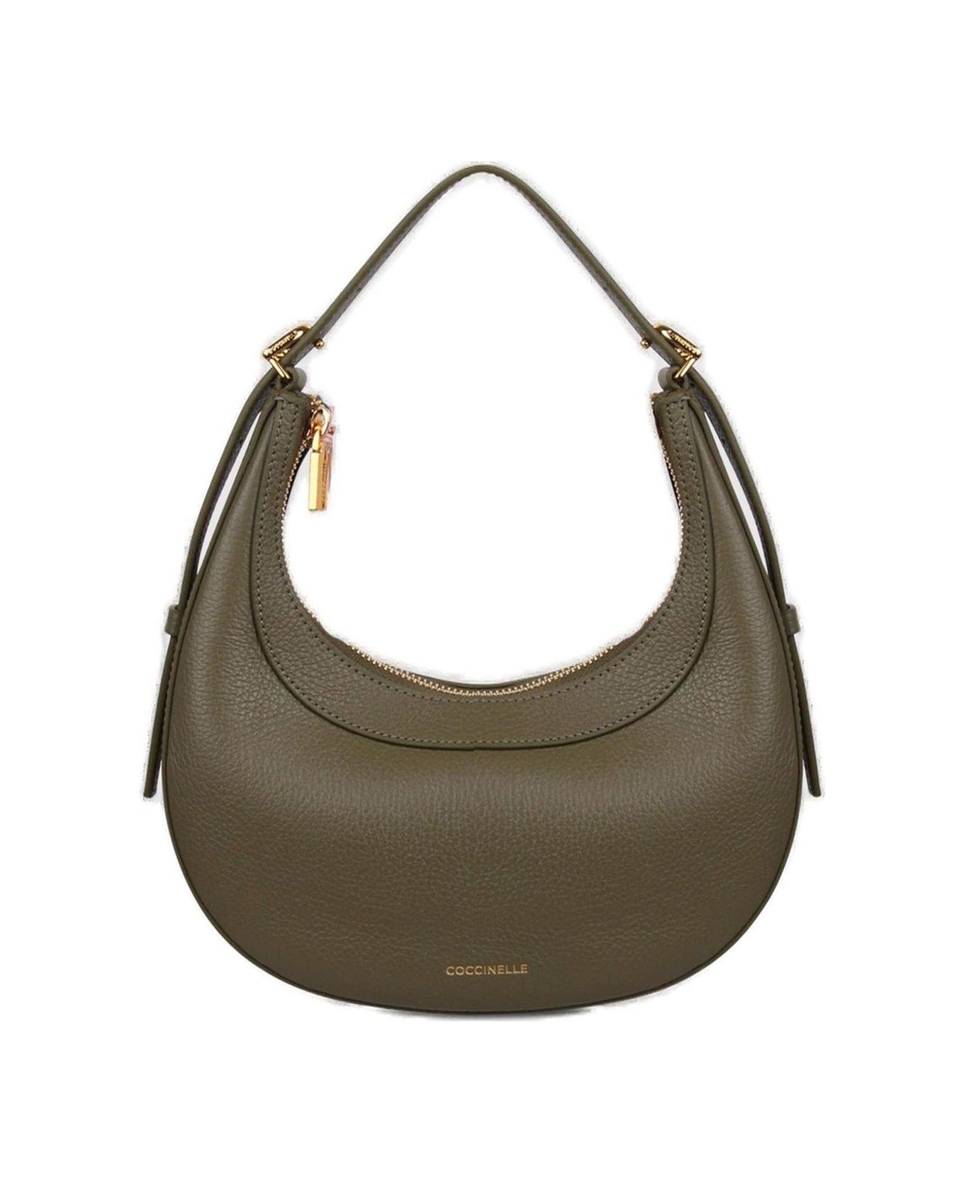 Coccinelle Whisper Logo Stamp Shoulder Bag - Green