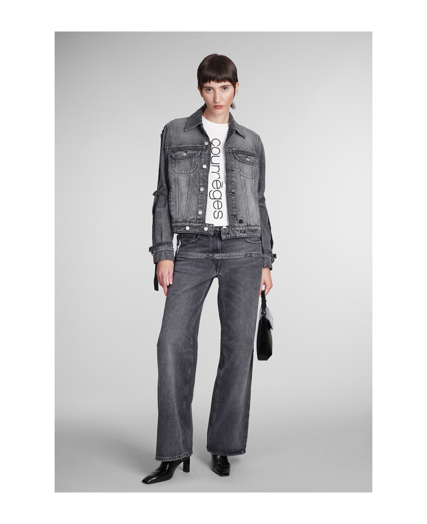 Courrèges Denim Jackets In Grey Cotton - grey ジャケット