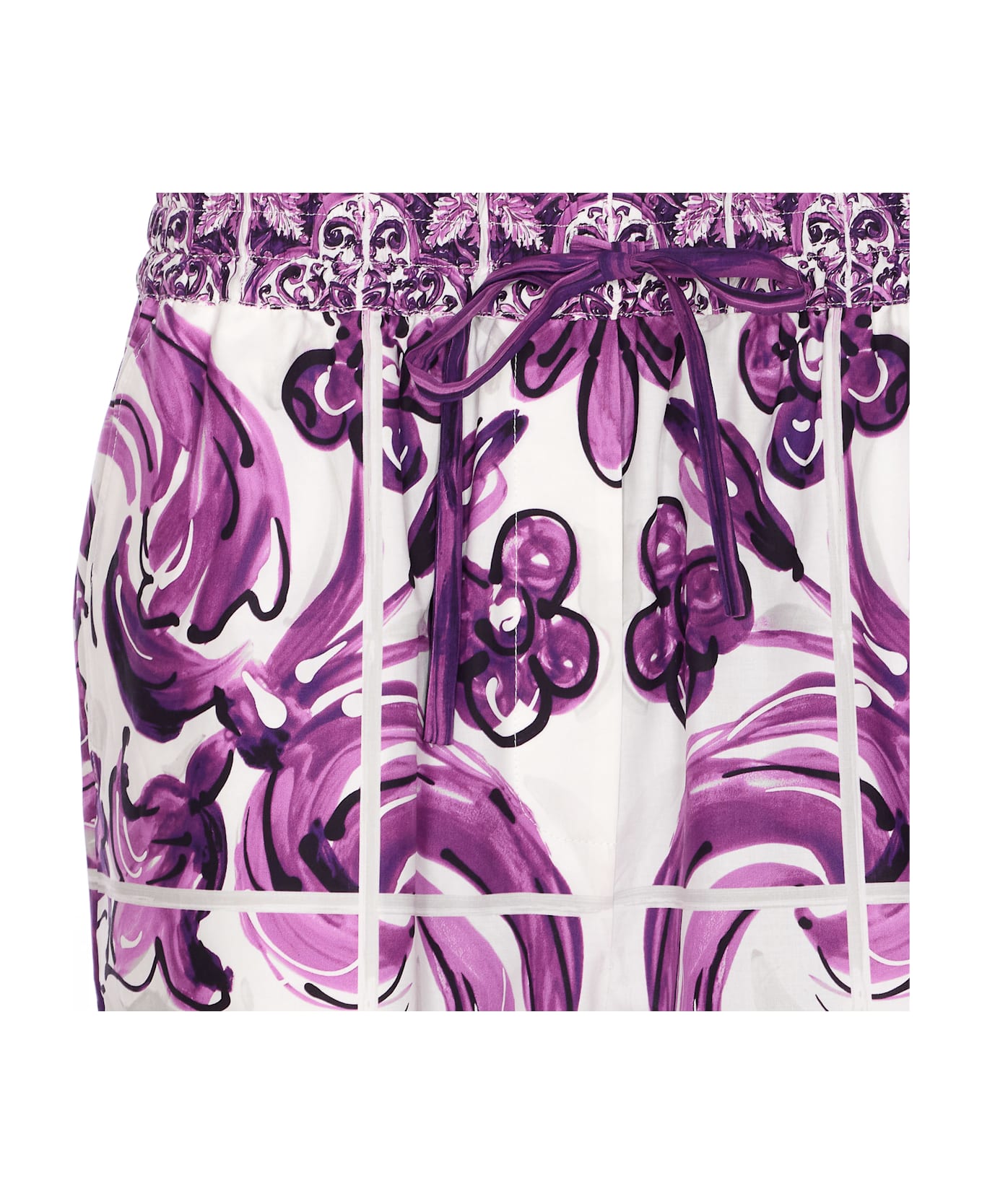 Dolce 
Gabbana Maiolica Print Shorts - Purple