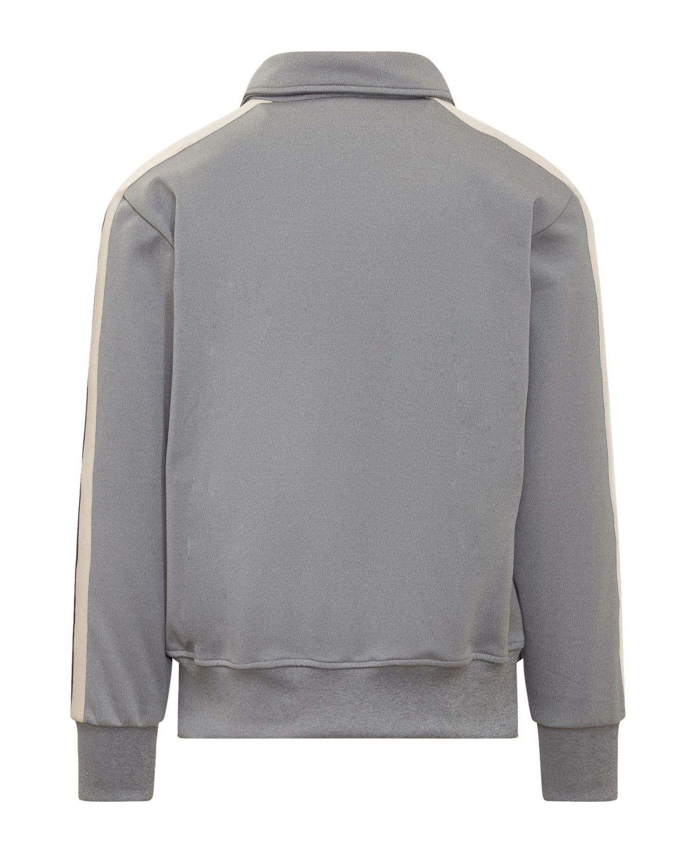 Palm Angels Sweatshirt With Bands Along The Sleeves - MELANGE GREY フリース