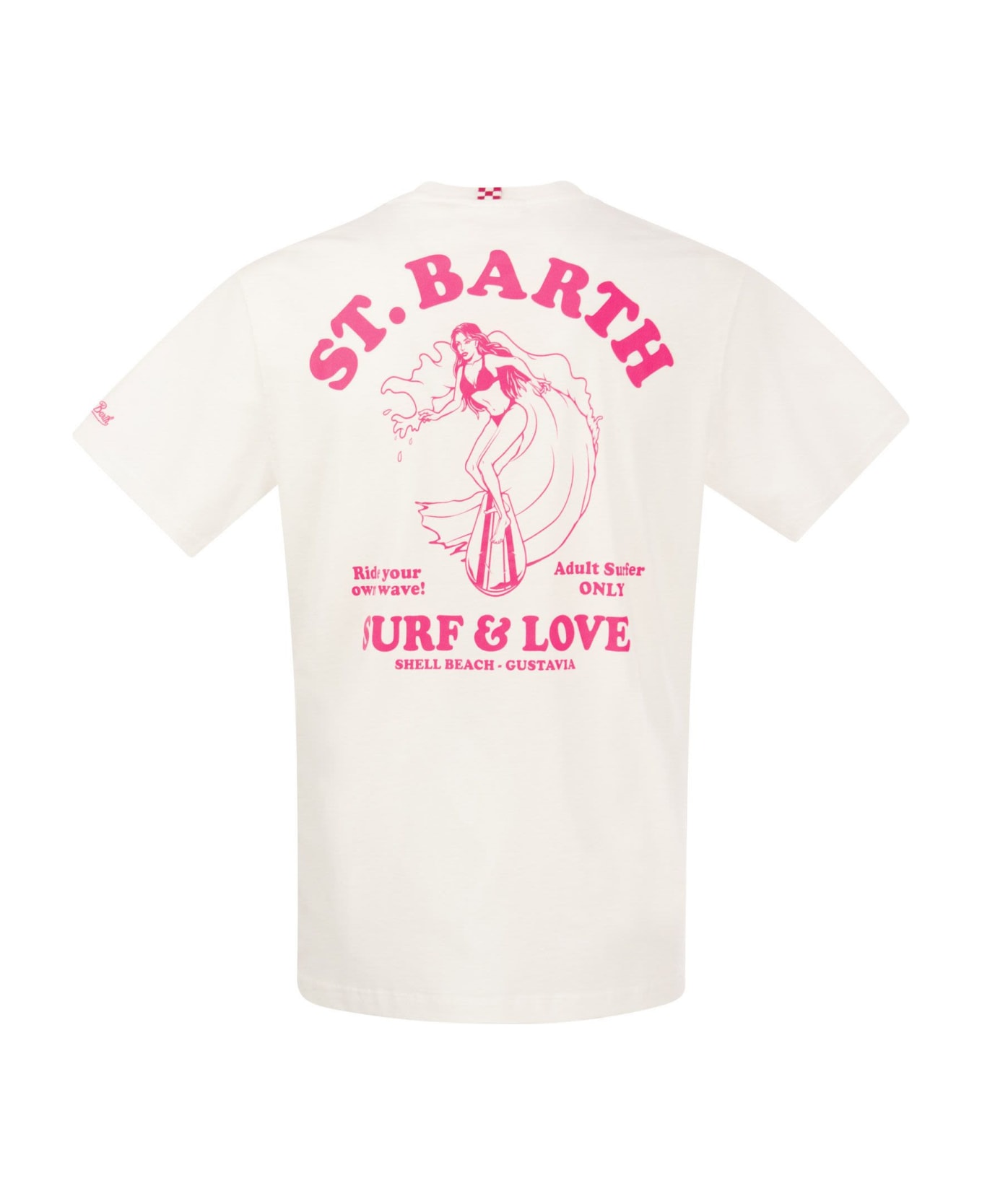 MC2 Saint Barth Cotton T-shirt With Surfer Girl Print - White