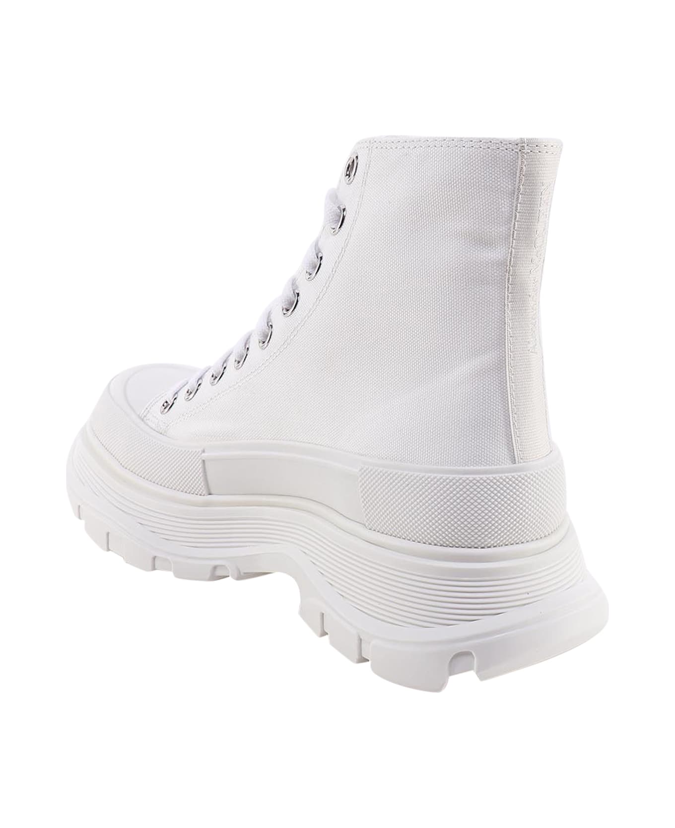 Alexander McQueen Tread Slick Sneakers - WHITE/WHITE